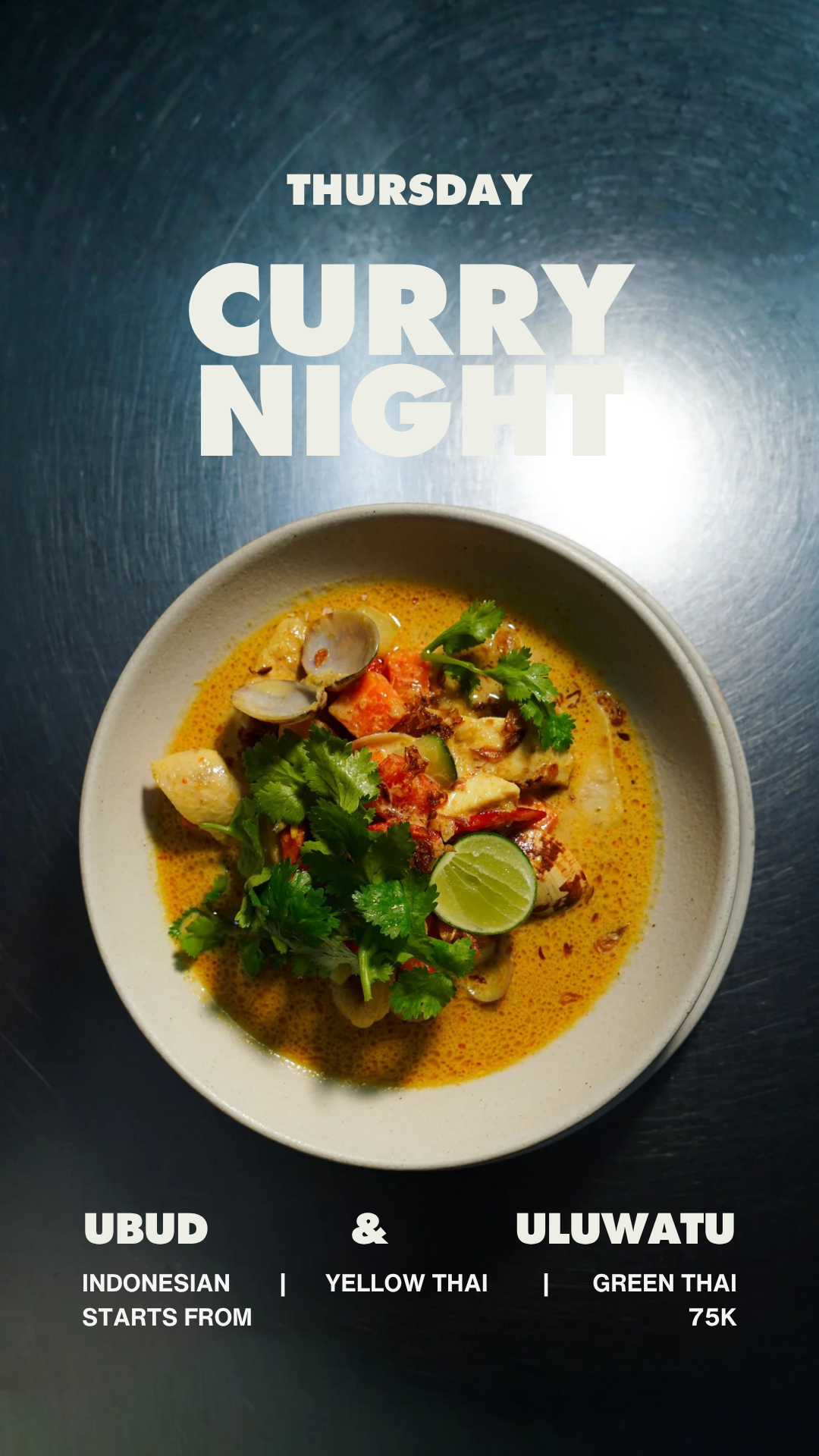 Spice up your Thursday with Curry Night at Suka 🍛✨ Comfort food, tropical vibes, perfect night.