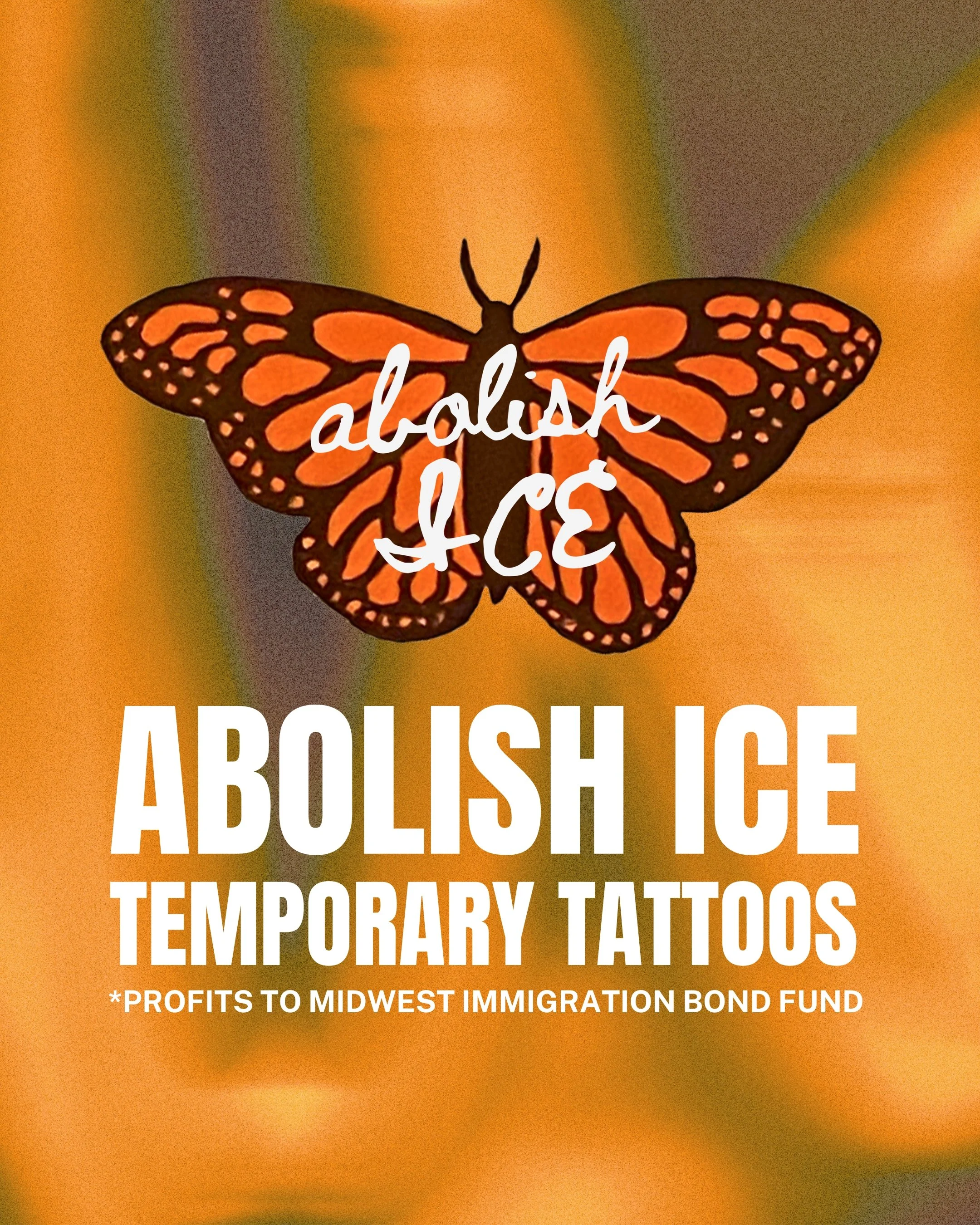 Abol!sh !ce temporary tattoo