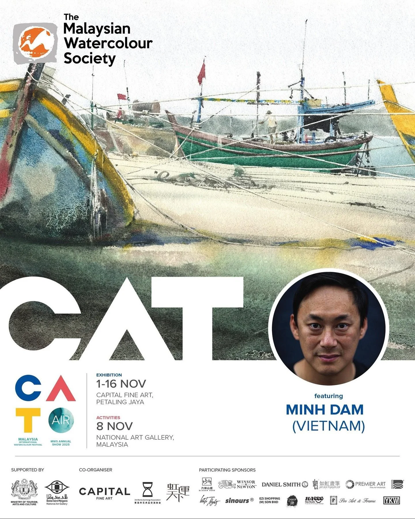 Very excited to join this wonderful event as one of 59 invited artists from 17 countries, together with many talented members of @malaysianwatercoloursociety 
Thank you, @chuachengkoon , for the kind invitation, can&rsquo;t wait to meet everyone in K