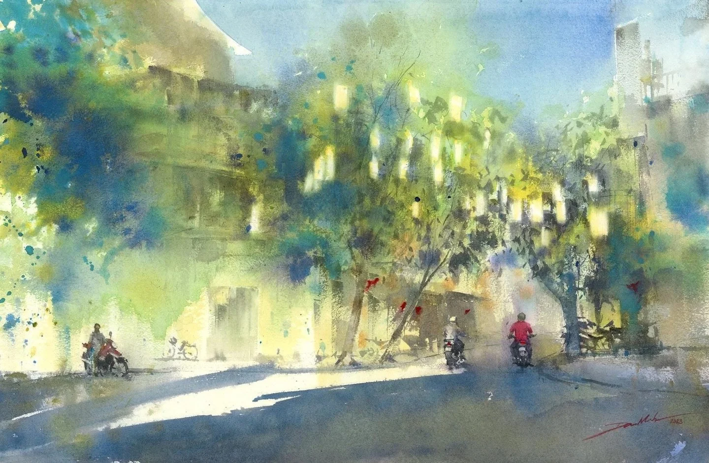 Perhaps Minh Đ&agrave;m does not &ldquo;see&rdquo; Hanoi &mdash; he &ldquo;feels&rdquo; it. He feels the corner of Đinh Liệt x H&agrave;ng Bạc, the street where he was born, though he did not grow up entirely there&hellip;
That is why he can only fee