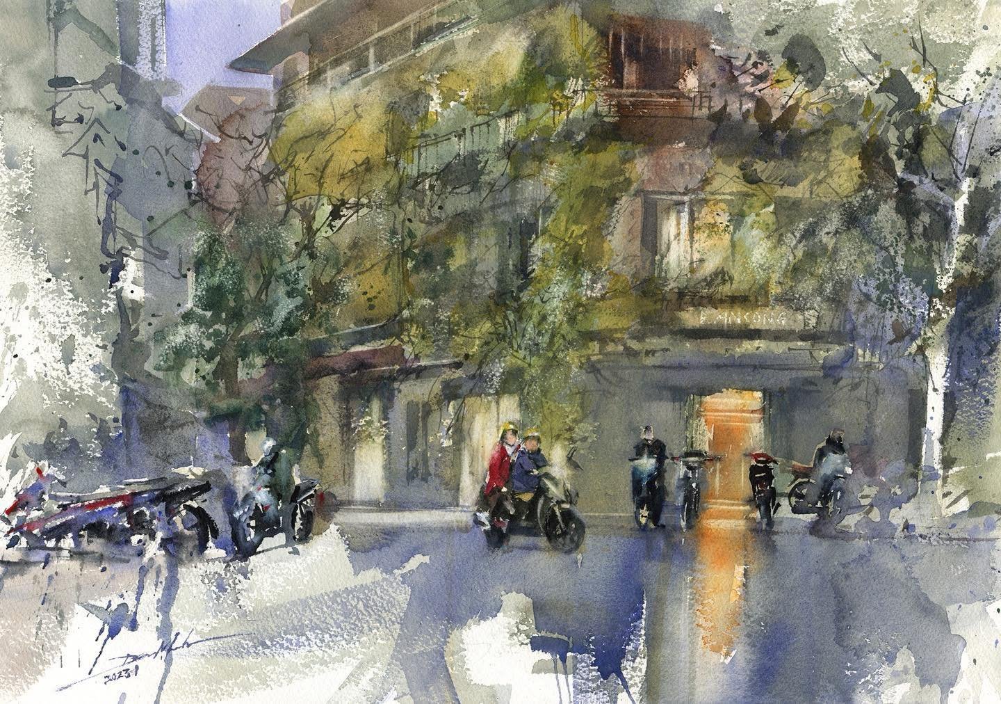 "Họa sắc H&agrave; Nội" trong t&aacute;c phẩm "Ban c&ocirc;ng c&agrave; ph&ecirc;".

từ kỹ thuật đến cảm x&uacute;c; từ h&igrave;nh tượng đến m&agrave;u sắc; từ kh&ocirc;ng gian đến k&yacute; ức....
_________________________
💝 Xe