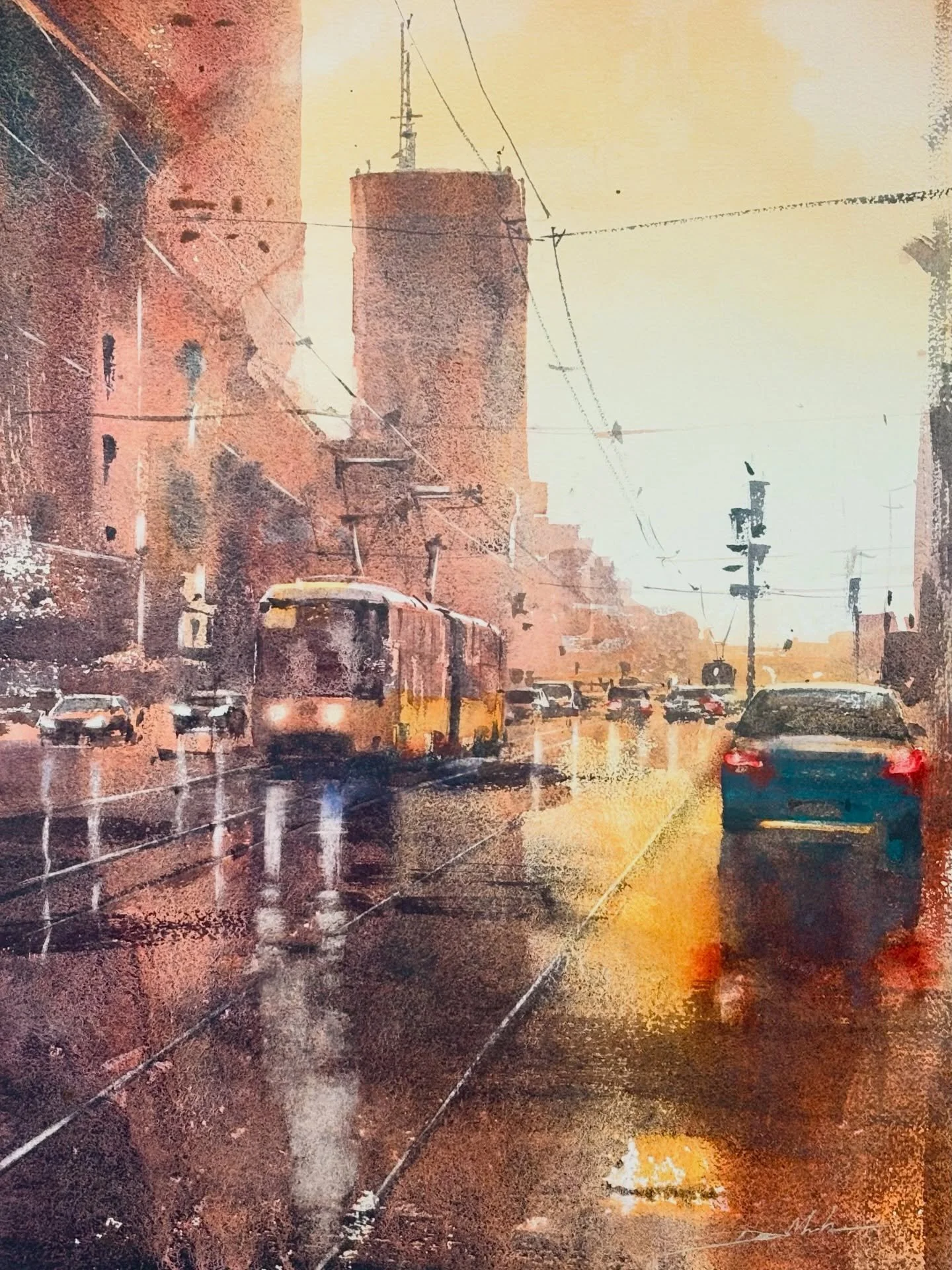 &bdquo;Warszawa - Al. Jerozolimskie&rdquo;
watercolor on paper
56 x 38 cm / Baohong 300g
@danielsmithartistsmaterials 

#Warszawa #RainyDay #MinhDamWatercolor #DanielSmithWatercolors #WatercolorWorkshop