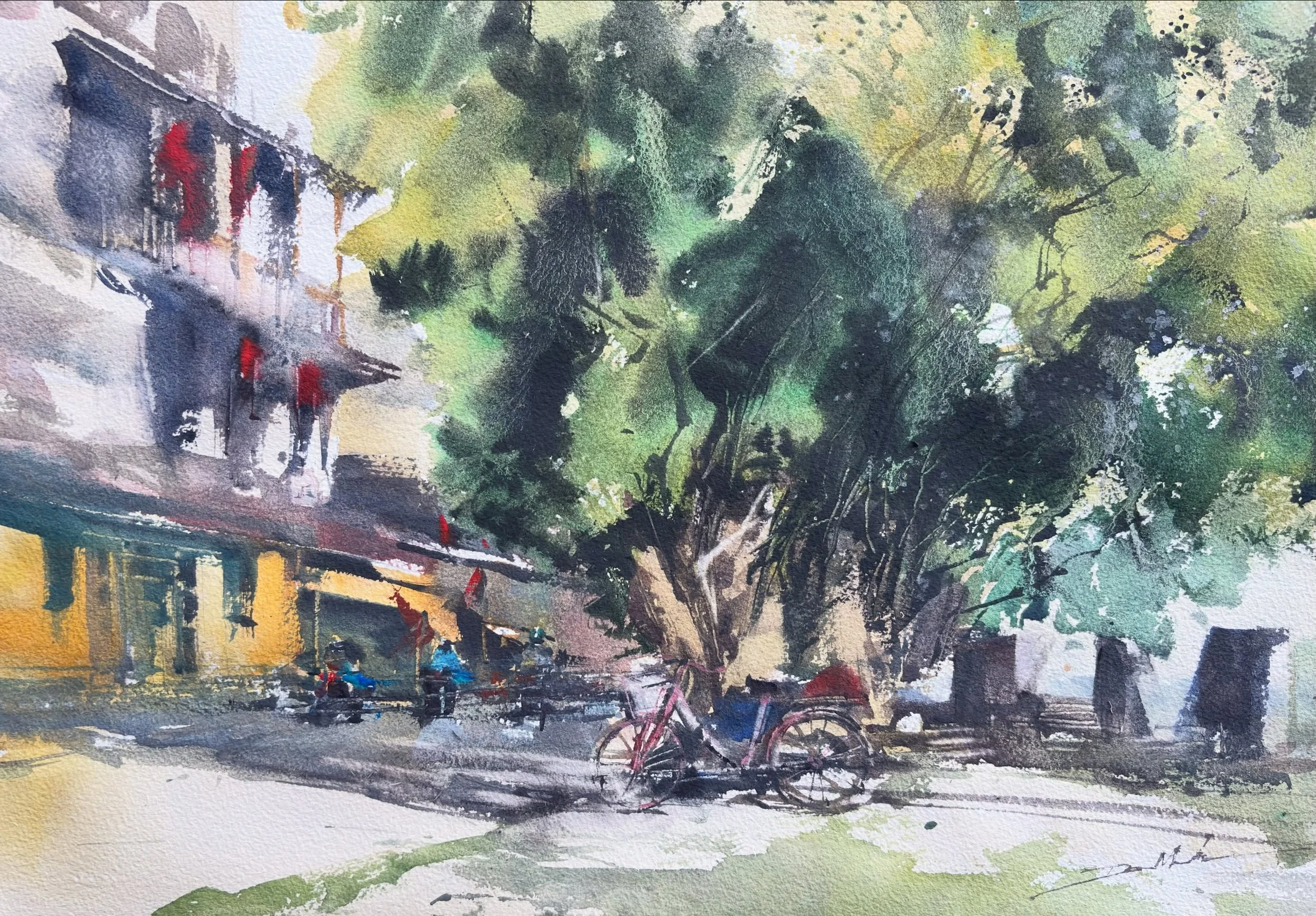 Painting watercolor is the art of balancing water on paper&hellip; while carefully mismanaging the &ldquo;water&rdquo; in your bloodstream.

@danielsmithartistsmaterials 
#WatercolorLife #BeerAndBrushes #PaintingPhilosophy #ArtistsHumor #WaterInAllFo