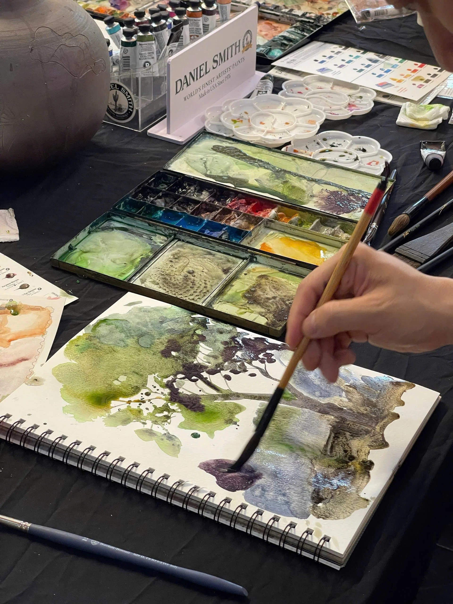 A quick demo for art students and watercolor lovers, exploring the brilliance, luminosity, and beautiful granulation of Daniel Smith Watercolors￼ and watercolor sticks.

Because beyond every technique lies something even more important, the curiosity