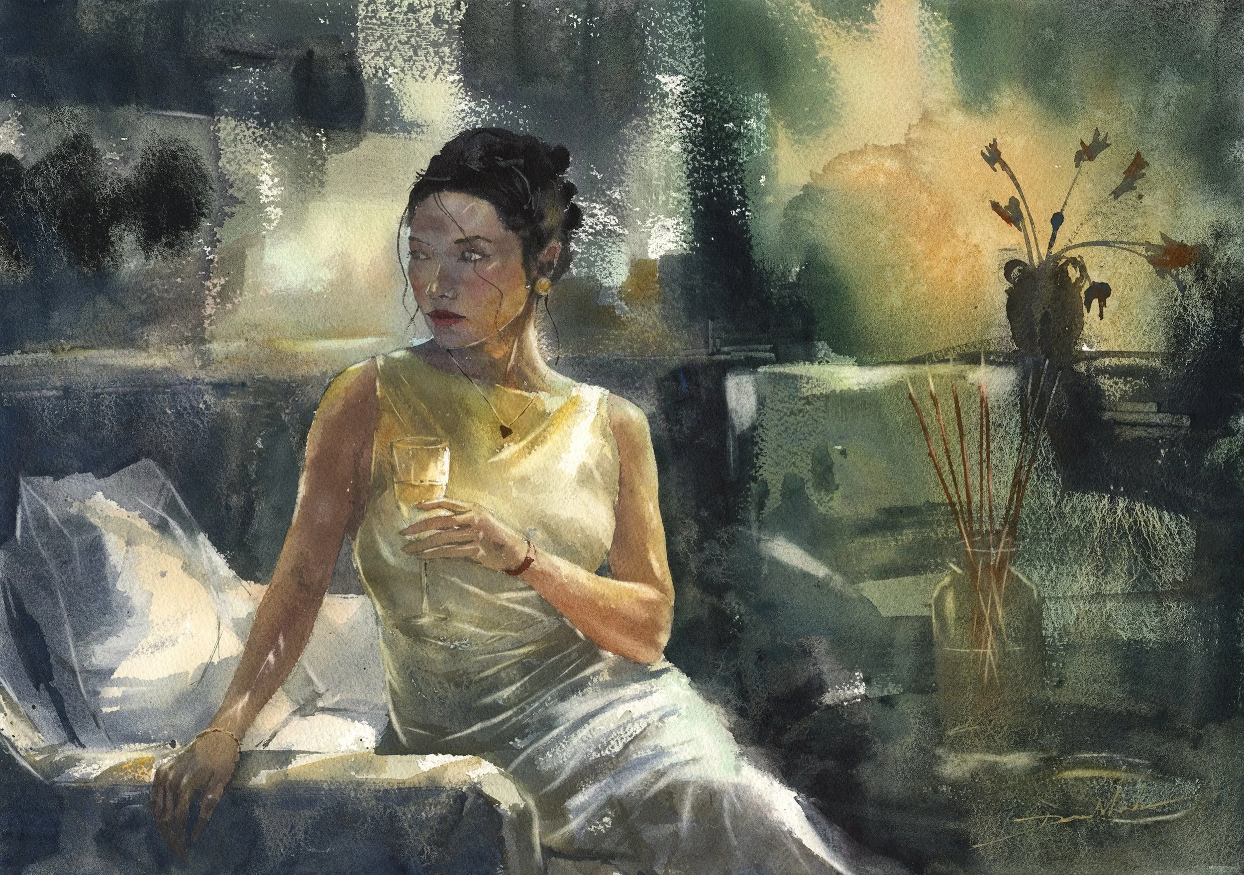 Back in the studio after a month on the road, I finally had the chance to return to some ideas that had quietly stayed in my mind for the past few months.

This painting began as a commission, but somewhere along the process I went deeper and further