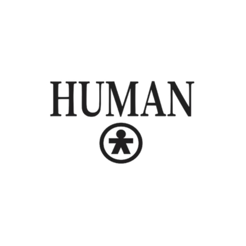The word "HUMAN" with a stylized human figure inside a circle underneath it.