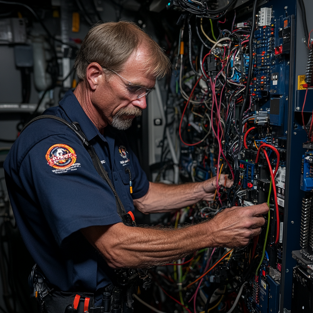 neuroz._aged_technician_leaning_over_looking_into_screen_smil_31fa4fd8-c506-4a27-af50-598e7b691793_1.png