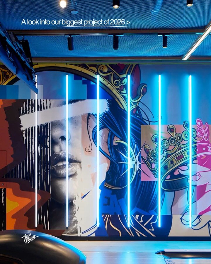 What can we say? Being invited to curate and produce a brand new, flagship 3000 square meter entertainment venue for @teeg_life / @kingpin_play was a dream. 

We brought together some of the worlds most talented artists to create over 20 pieces throu