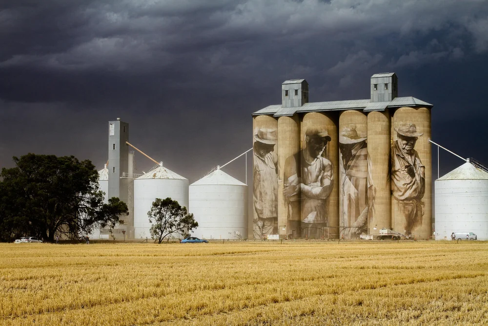 The Brim silo artwork on the Australian Silo Art Trail