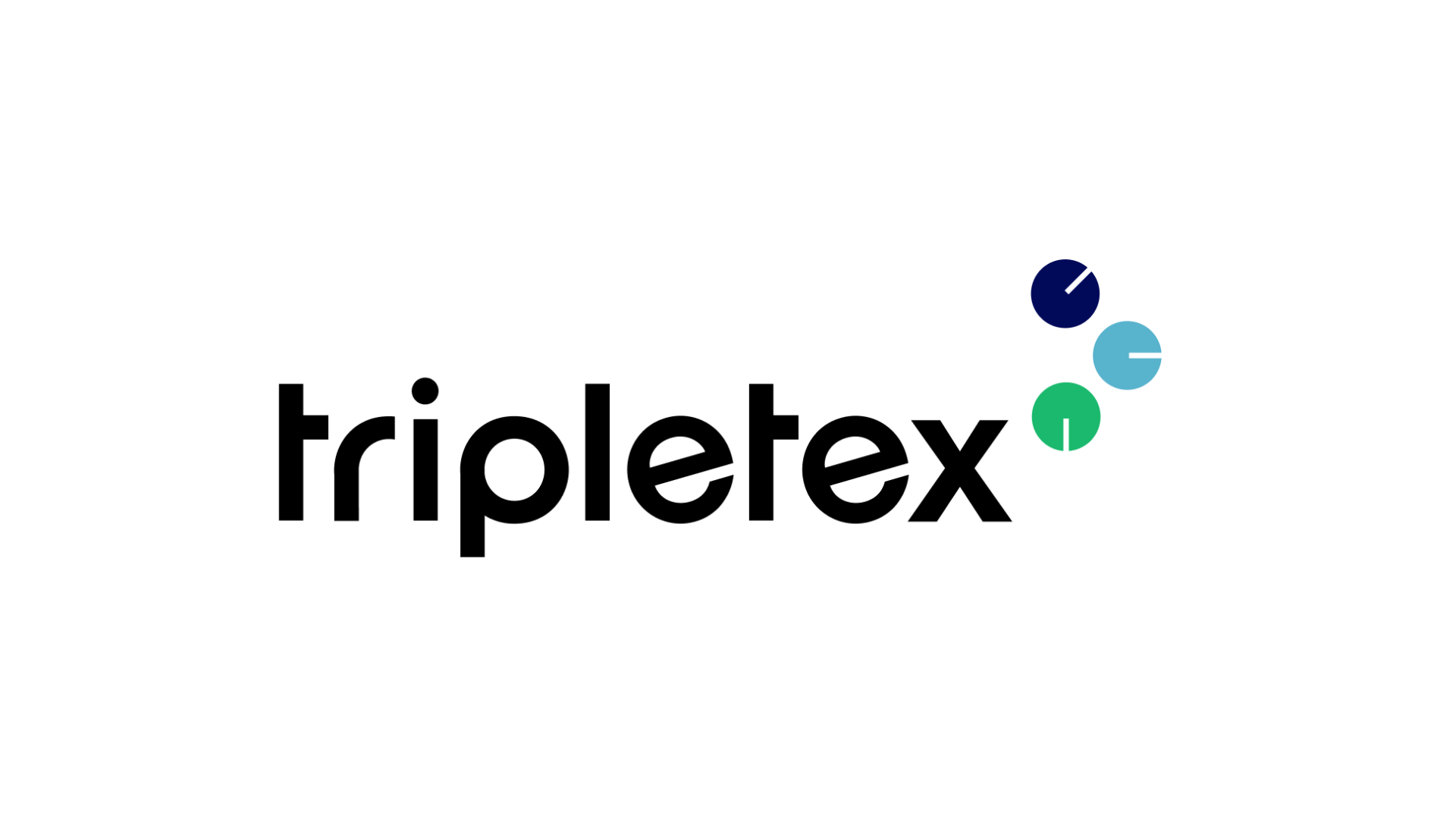 Logg av Trioplex med tre sirkler i blått, grønt og lyseblått til høyre for teksten.