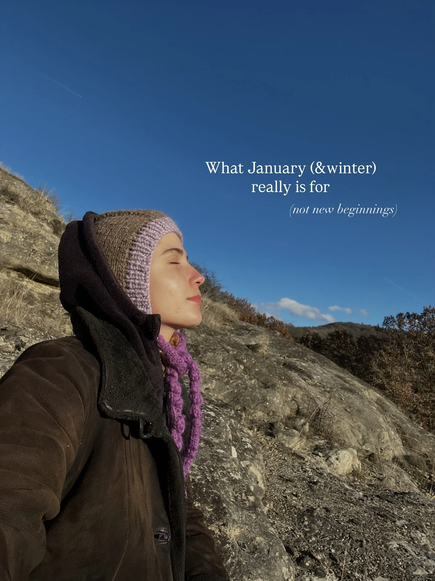 I hope to remind you that you don&rsquo;t need to rush into starting your life over just because the calendar year has turned, that you don&rsquo;t need to find the next thing to &bdquo;fix&ldquo; in yourself, that in fact there is nothing to fix, th