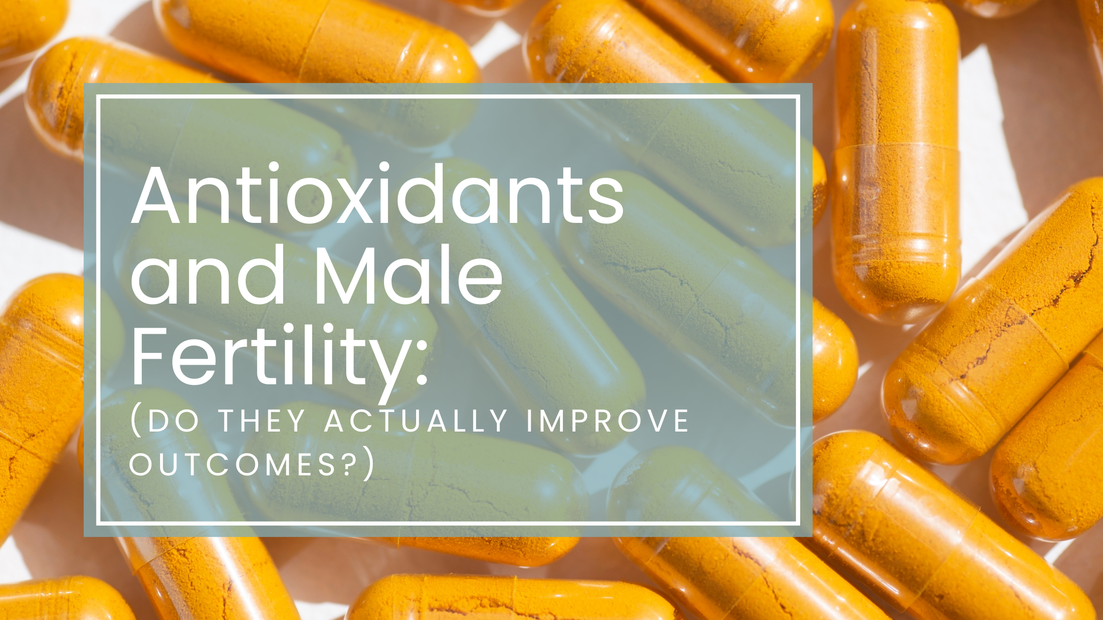 Antioxidants and Male Fertility: Do They Actually Improve Outcomes?