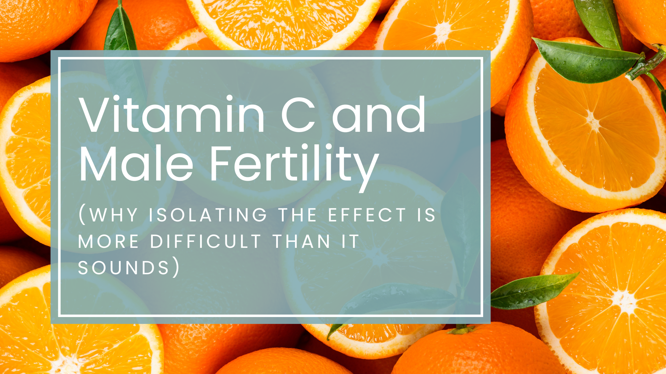 Vitamin C and Male Fertility: Why Isolating the Effect Is More Difficult Than It Sounds