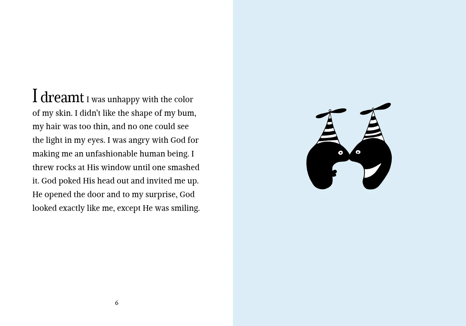 God Made Me from Spare Parts - Mourning a Loved One parable, Page 60 from the book with an illustration by Tji.