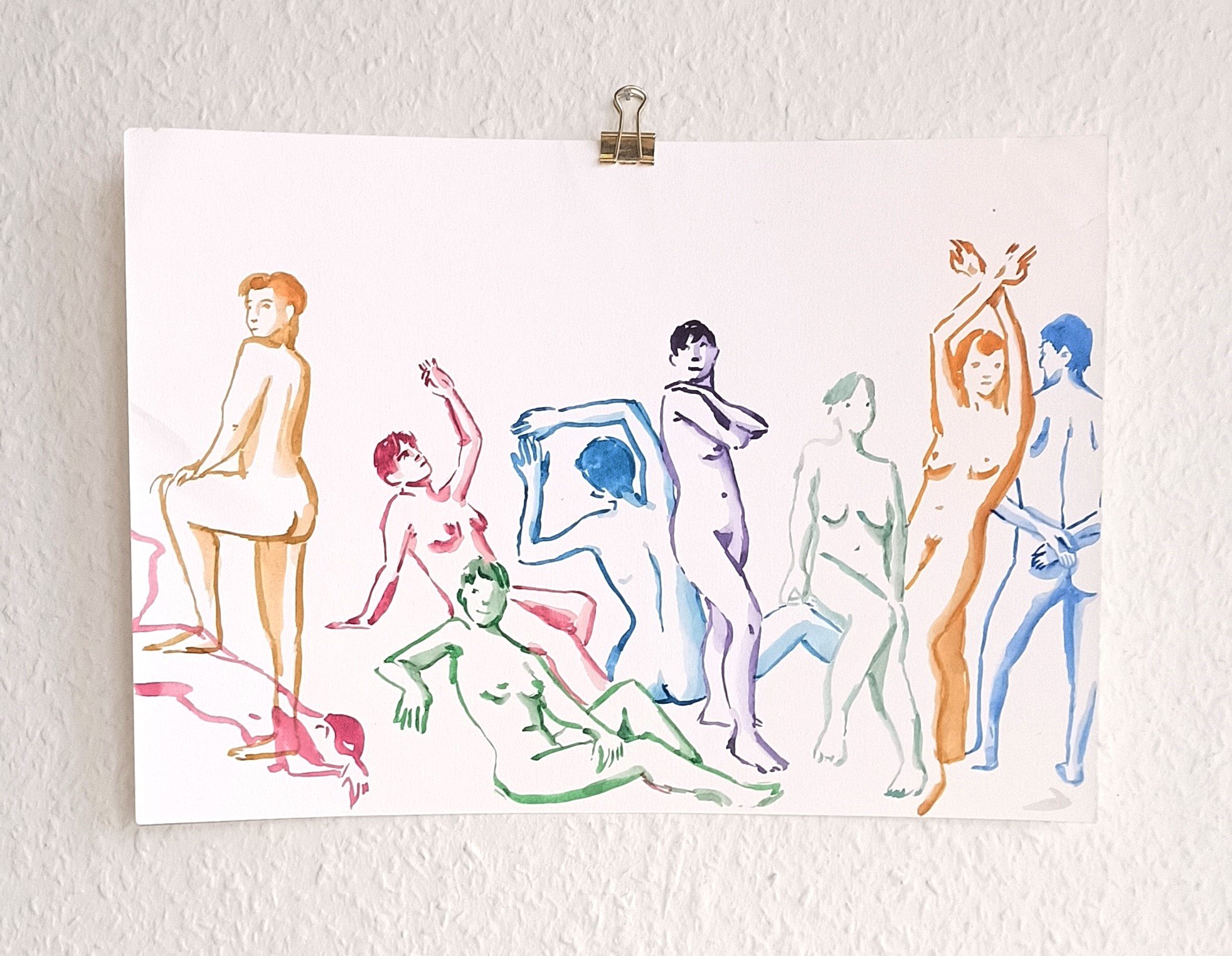 Akt-Original bunt