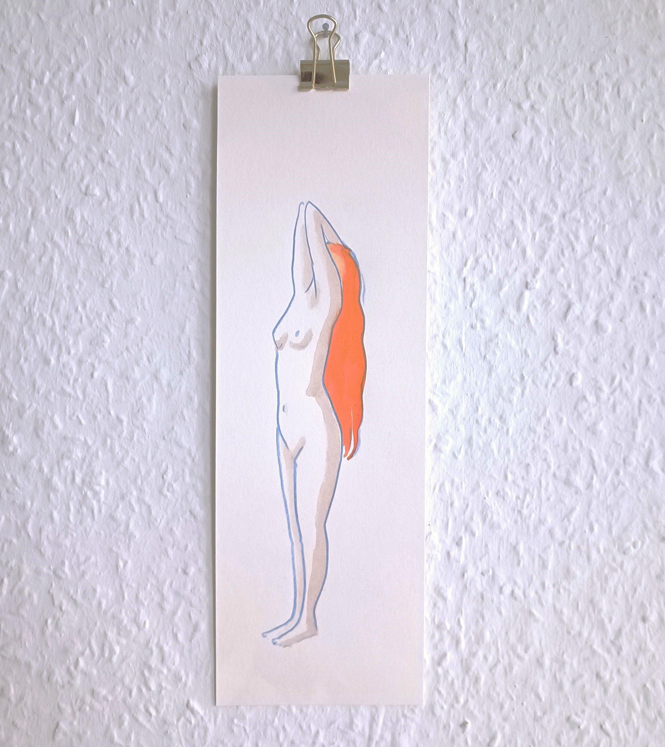 Akt-Original orange-blau