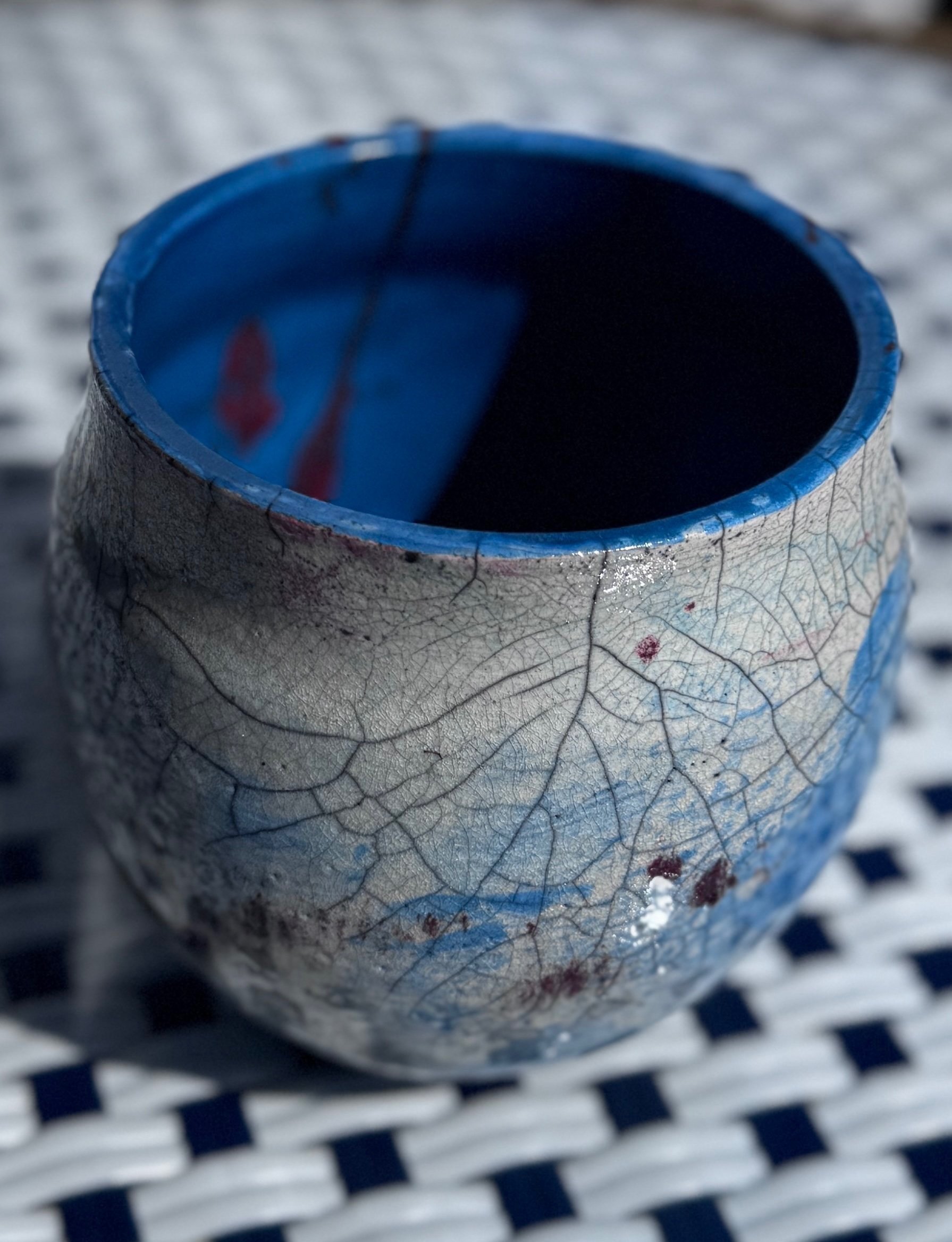 Raku White Crackle