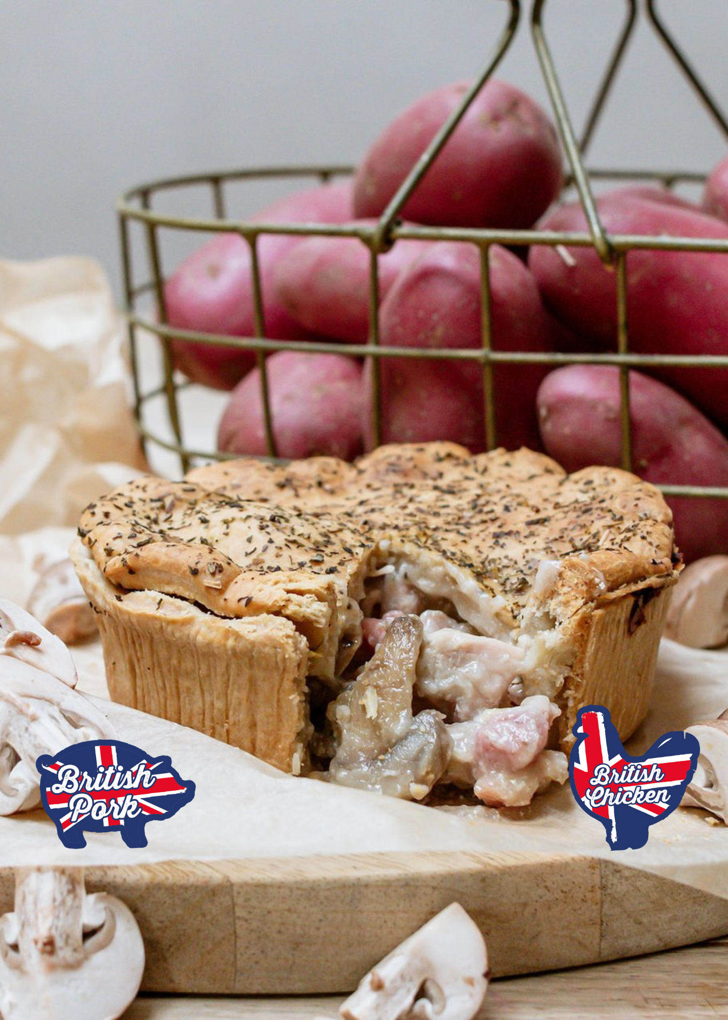 Chicken, Bacon & Mushroom Pie 285g