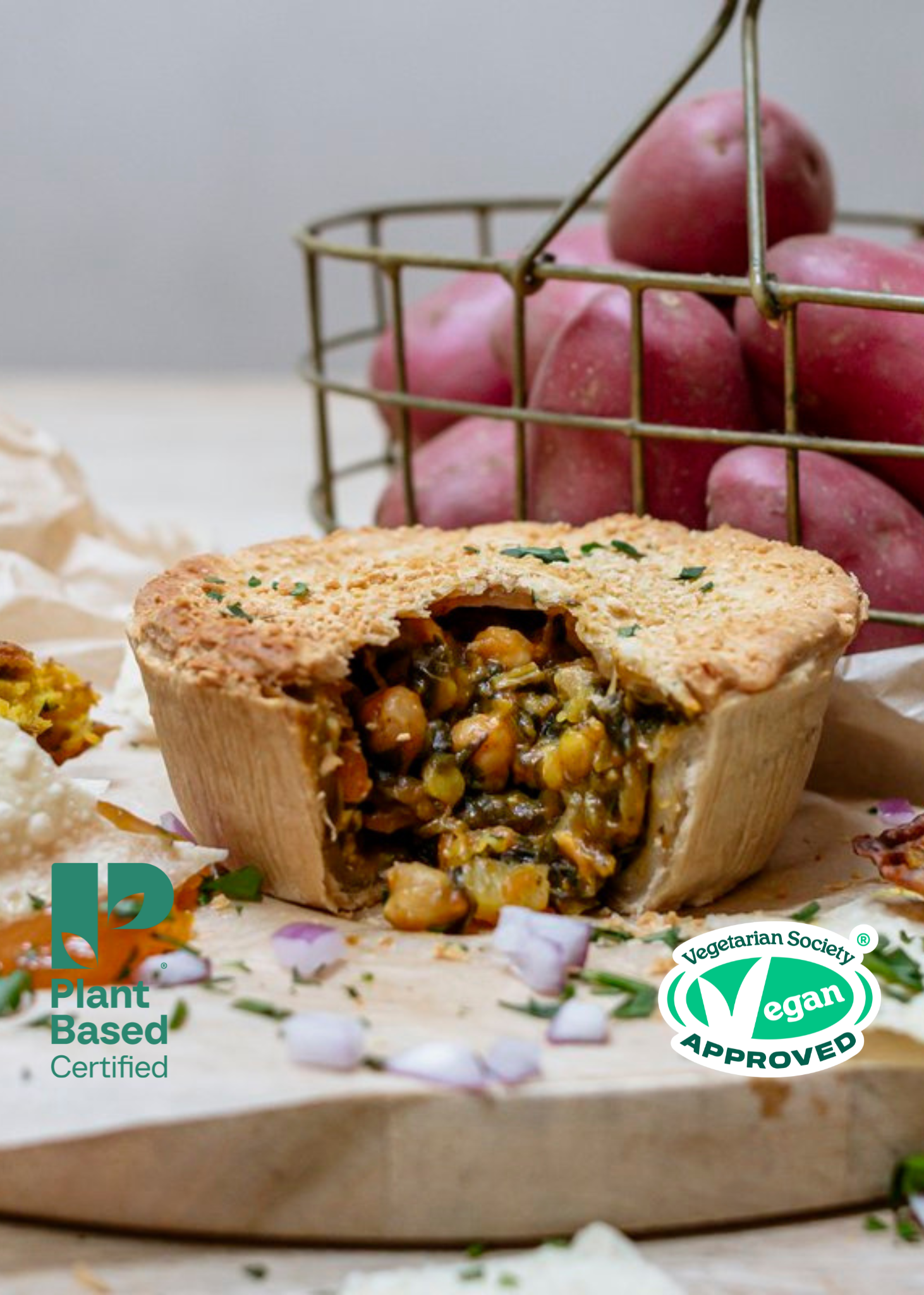 Spicy Cauliflower & Spinach Balti Pie 285g