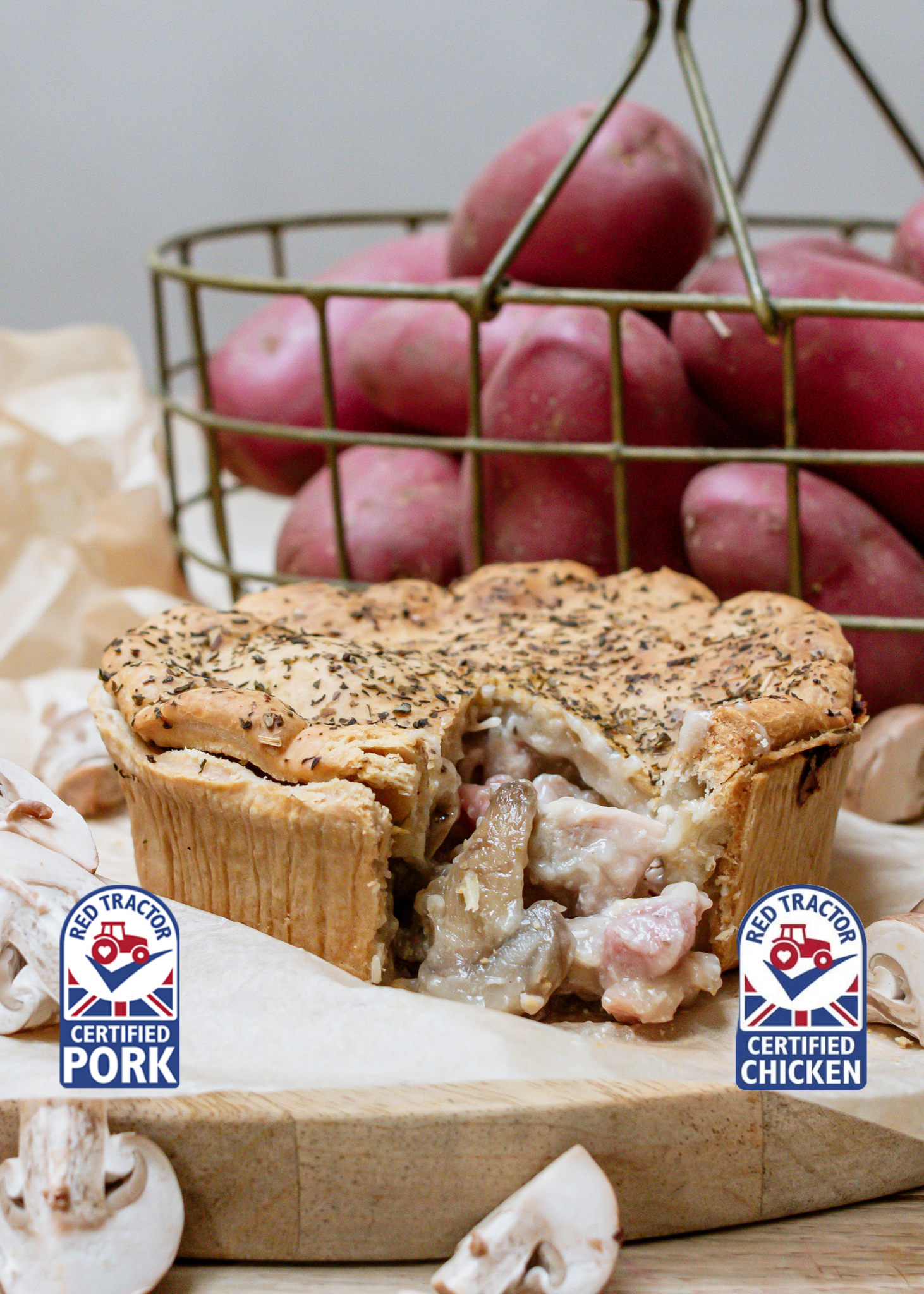 Chicken, Bacon & Mushroom Pie 285g