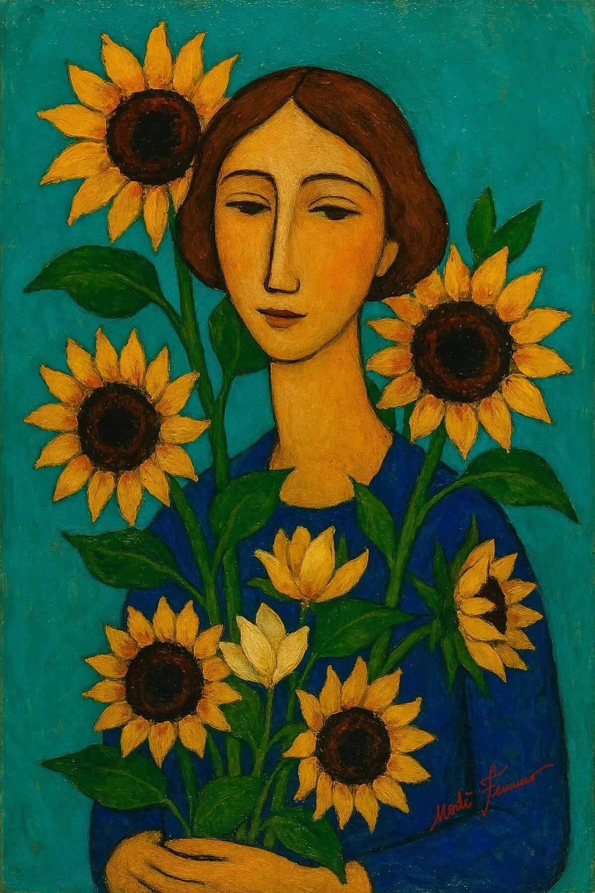 She carried the sun quietly