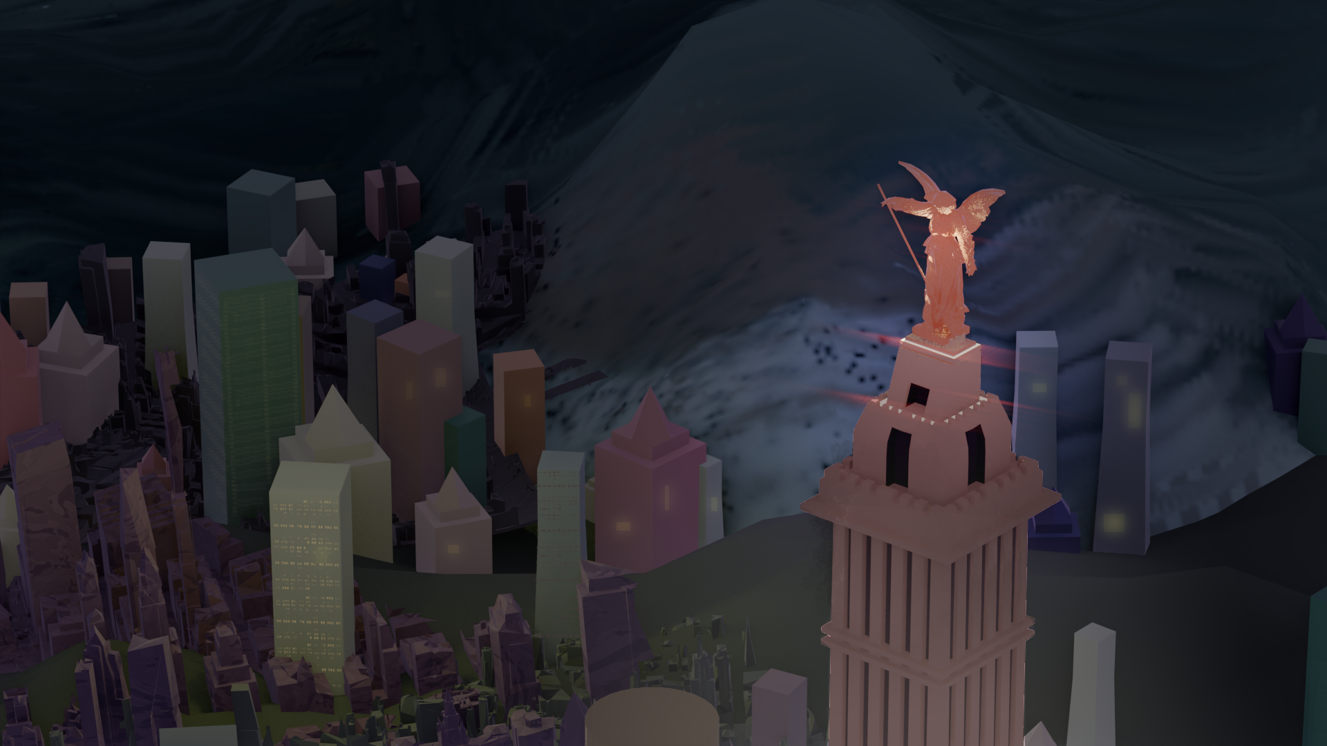 2025---3D Exploration with Blender with Paintover---Angel model is not my work