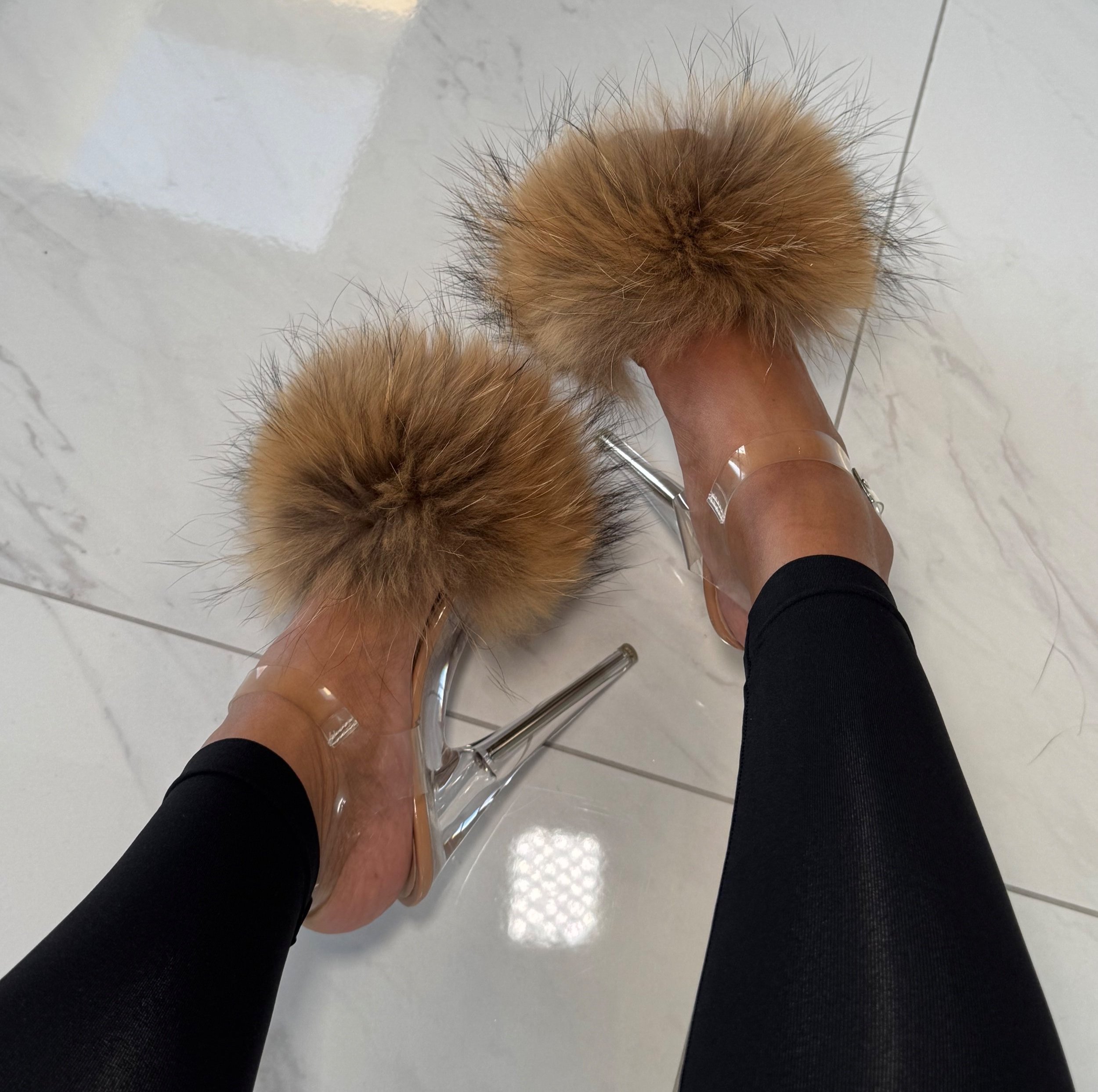 CICI Racoon Fur Heel