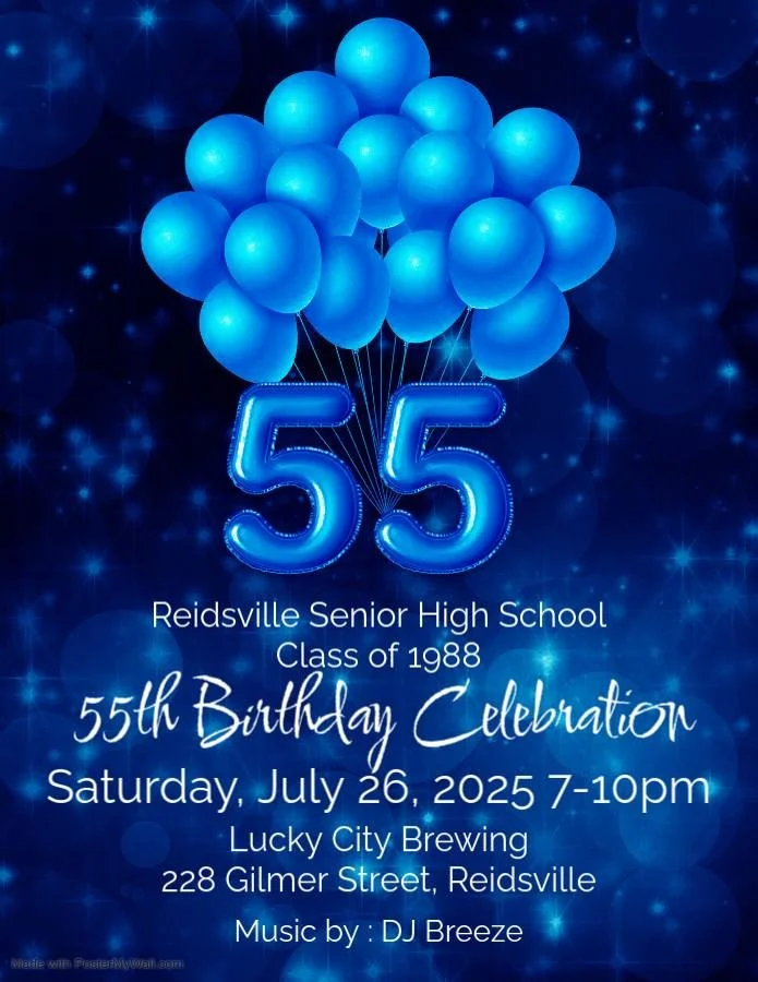 55th Birthday Celebration! Reidsville Senior High School Class of '88