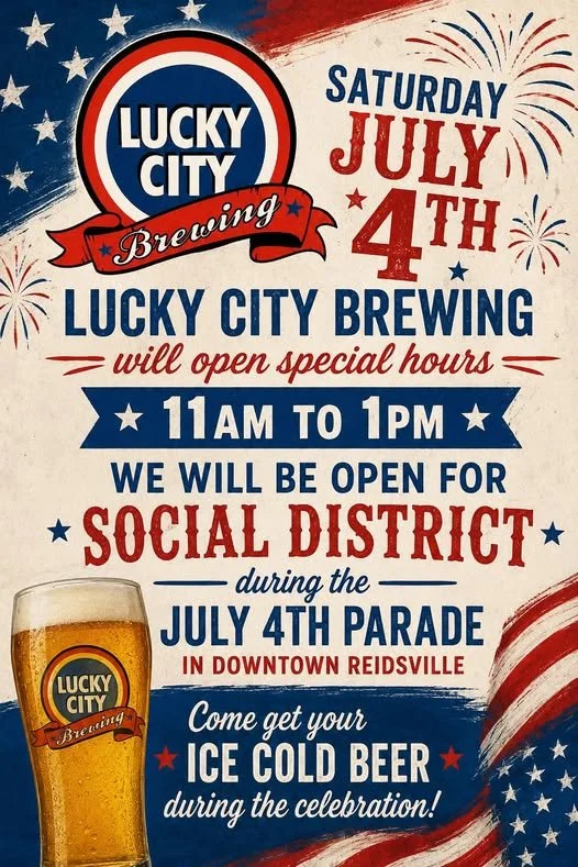 WE are open  11-1 today! Happy 4th of july! '