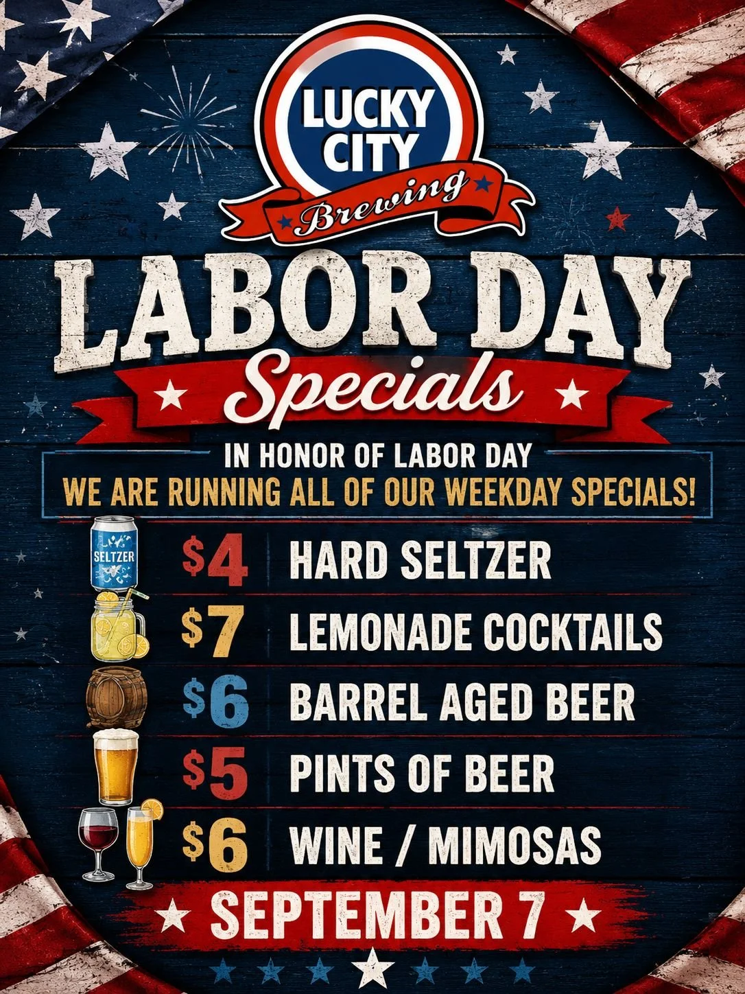 LABOR DAY!  WE ARE OPEN!