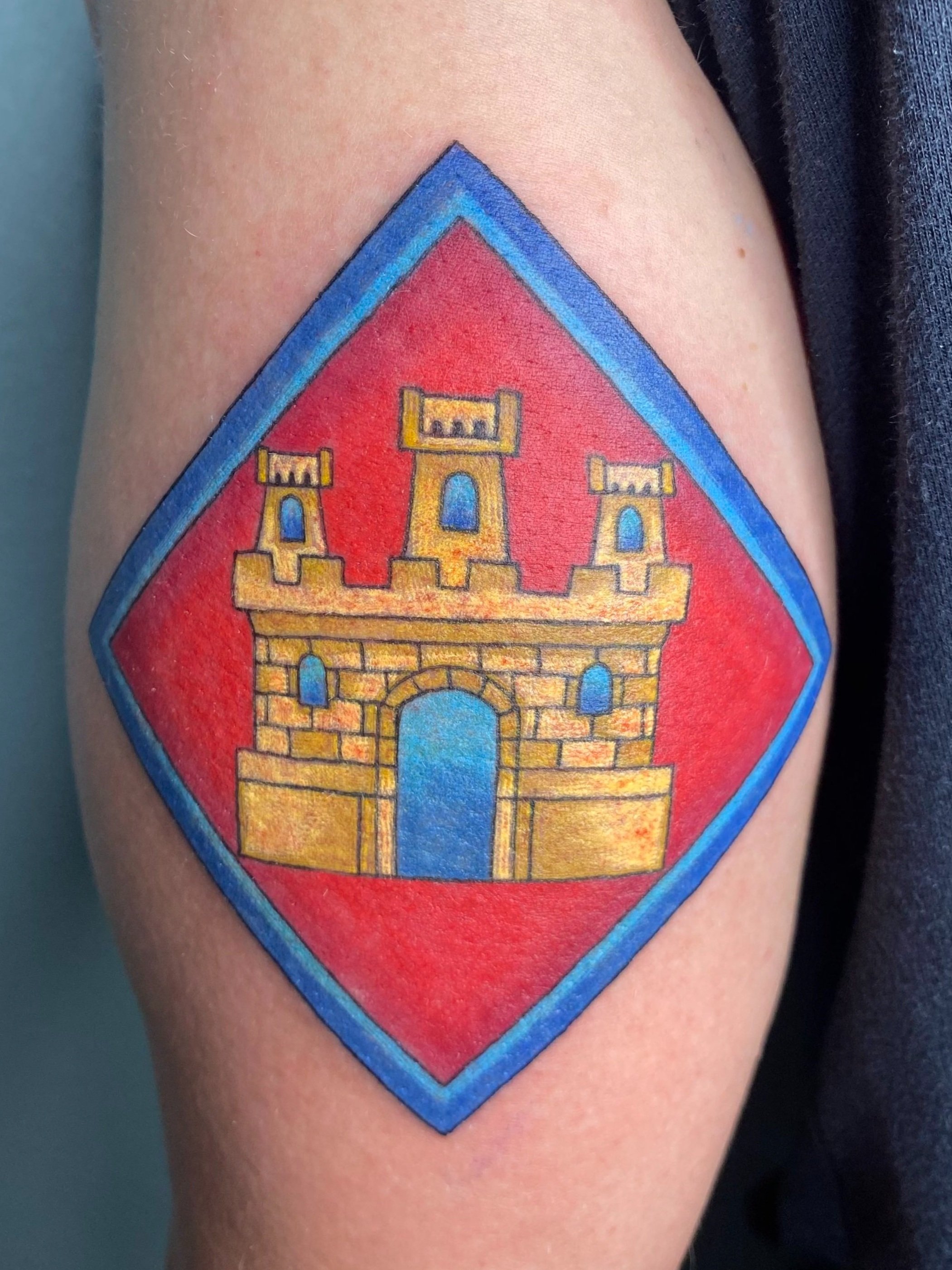 Full color castle inspired from a tile in Spain