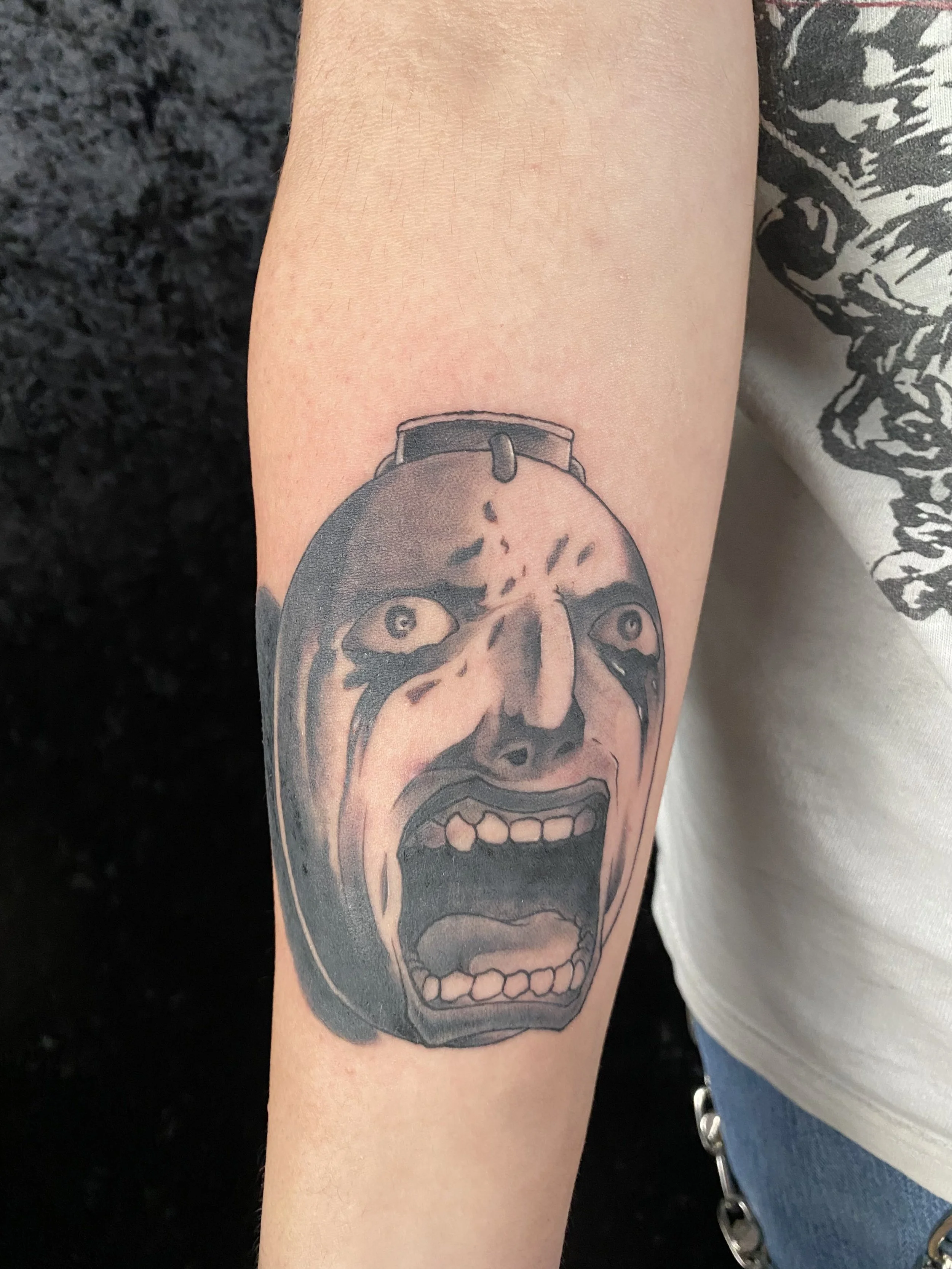 Black and grey Beherit tattoo from the Berserk manga
