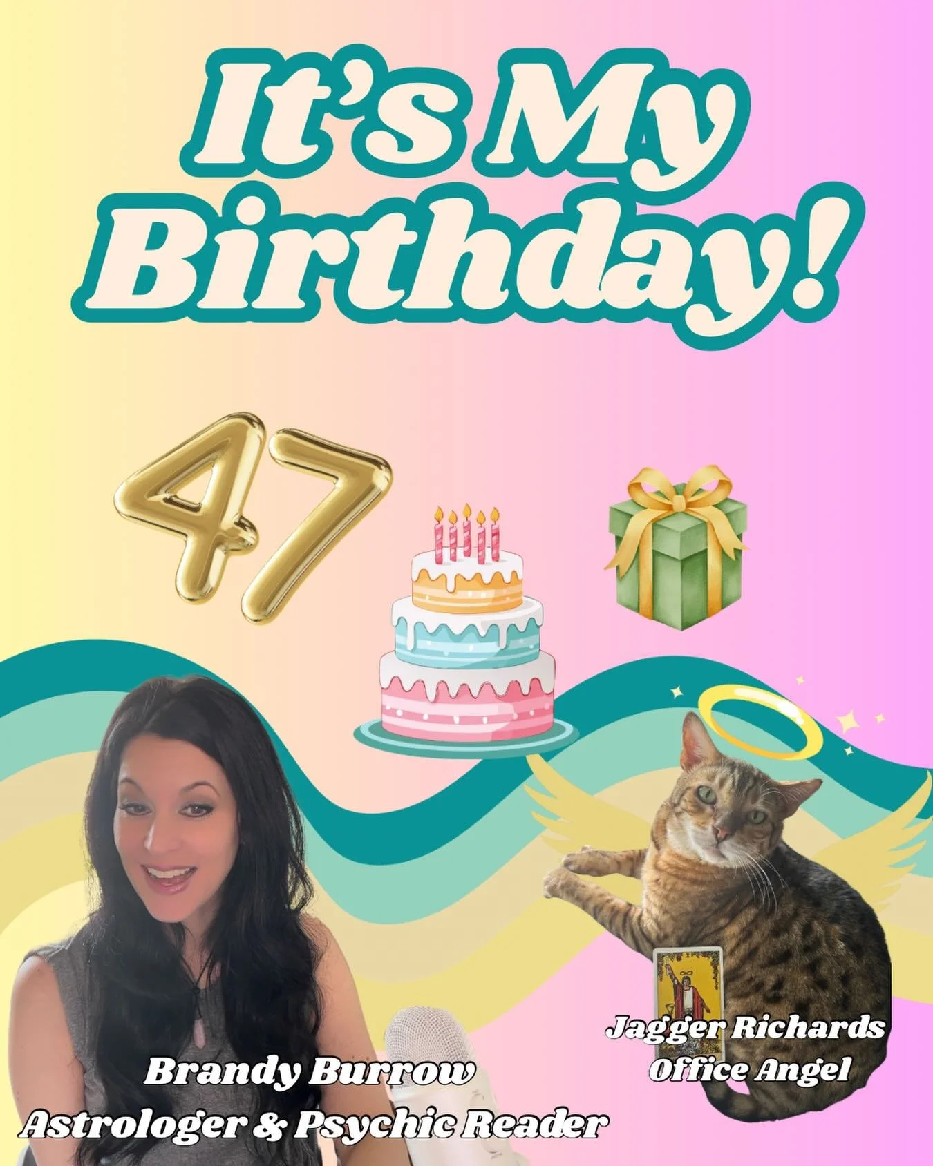 It&rsquo;s my birthday!!
May 26 is HERE and I am fully ready to celebrate - not just with cake, but with all of you!!!
 
Here&rsquo;s what&rsquo;s on the horizon for 47: I get a Jupiter return (expansion, abundance, and big cosmic YES energy), I turn