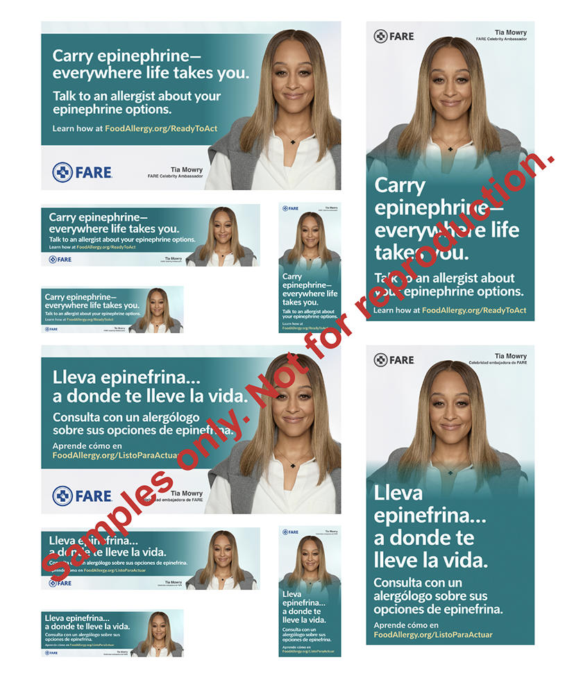 Sample ads from FARE epinephrine campaign