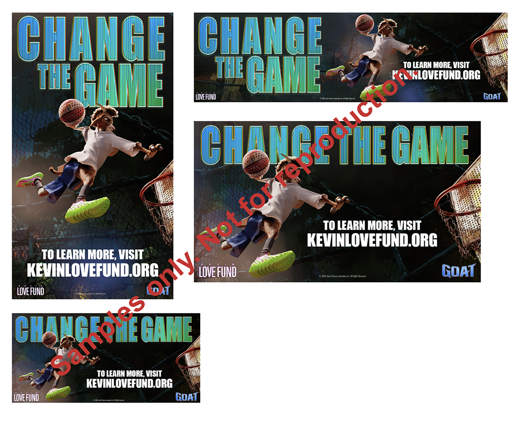 Kevin Love Fund GOAT campaign ad samples