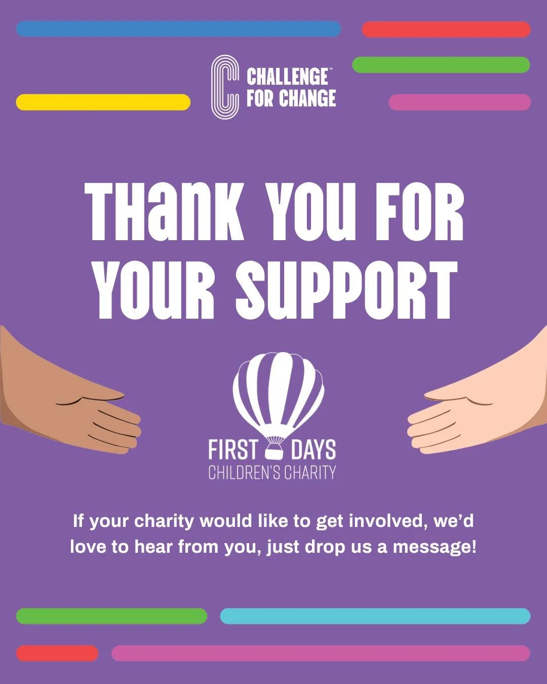 🧸 We&rsquo;re so pleased to welcome @firstdays_ to Challenge for Change, a brilliant organisation tackling child poverty by making sure children have everything they need to thrive.

From school uniforms to beds, books and toiletries, First Days pro