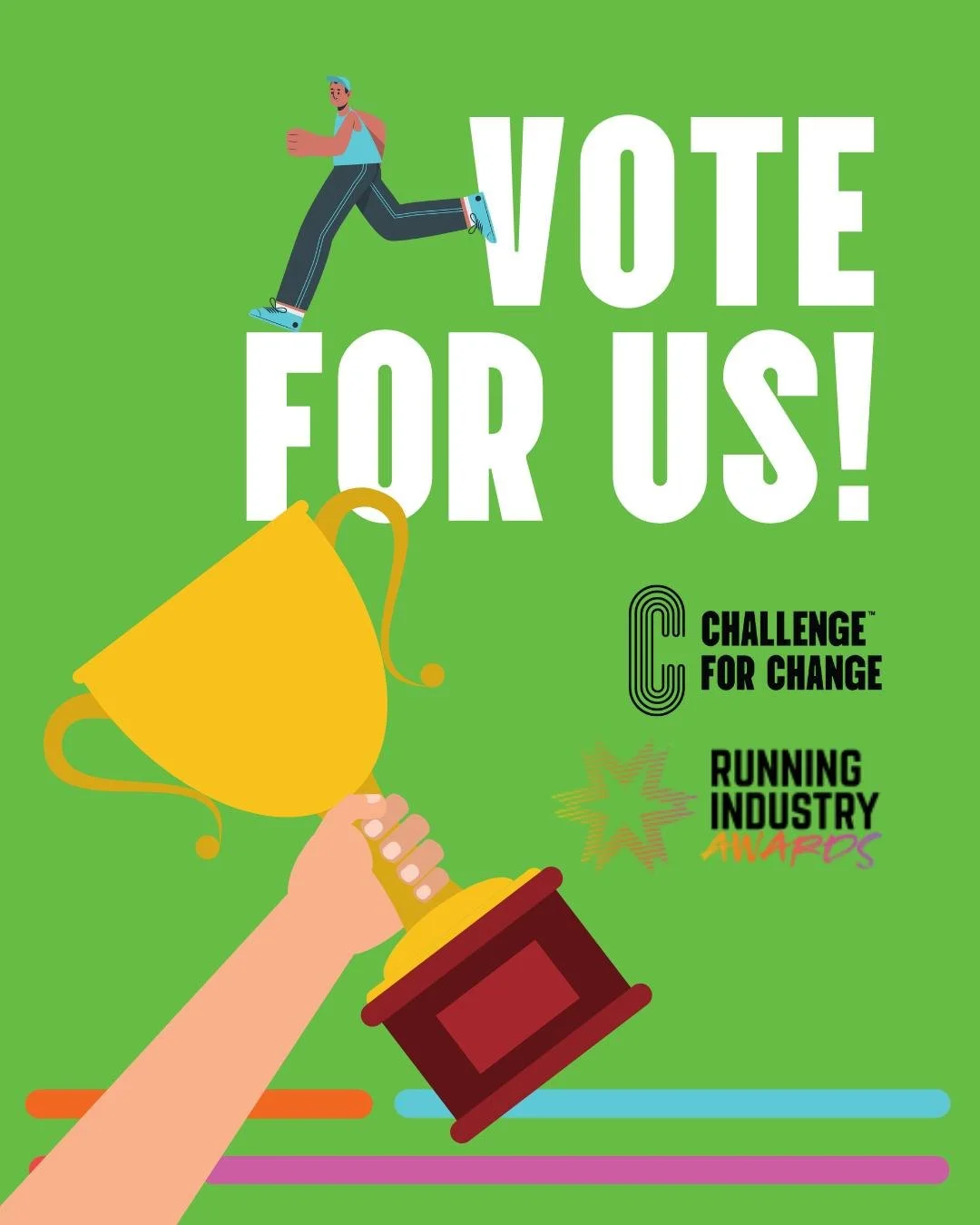 🏆 We&rsquo;re thrilled to share that Challenge for Change has been nominated in two categories at the Running Industry Alliance Awards!

✨ Community Impact Award
✨ Charity Campaign of the Year

If you&rsquo;ve been inspired by the movement so far, w