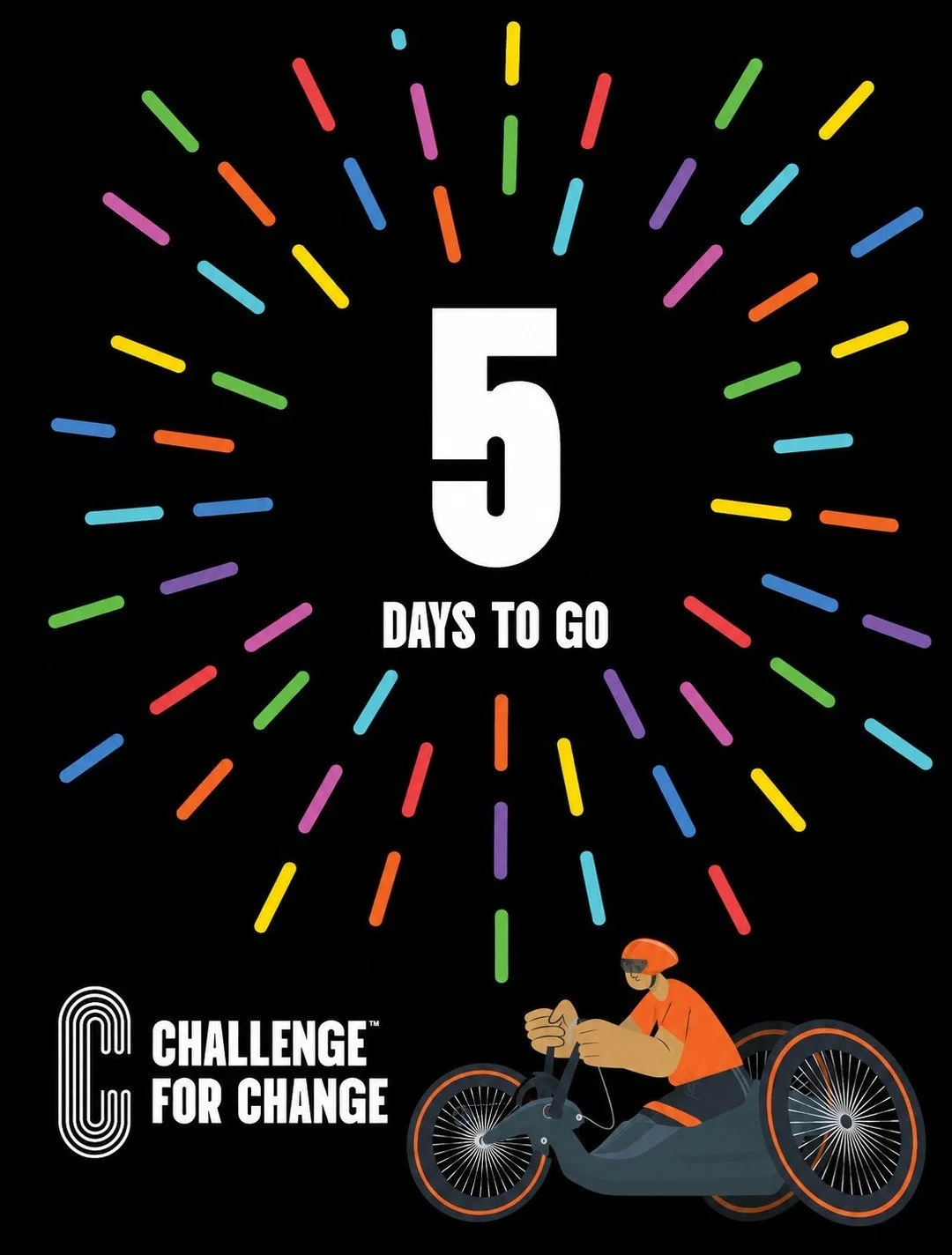 Just 5 days until Challenge for Change 2026 begins! 🤩

We&rsquo;re getting ready to kick off one HUGE month of movement, fundraising and collective impact.

From 1st September, every kilometre walked, run, cycled, swum, wheeled or moved will take us