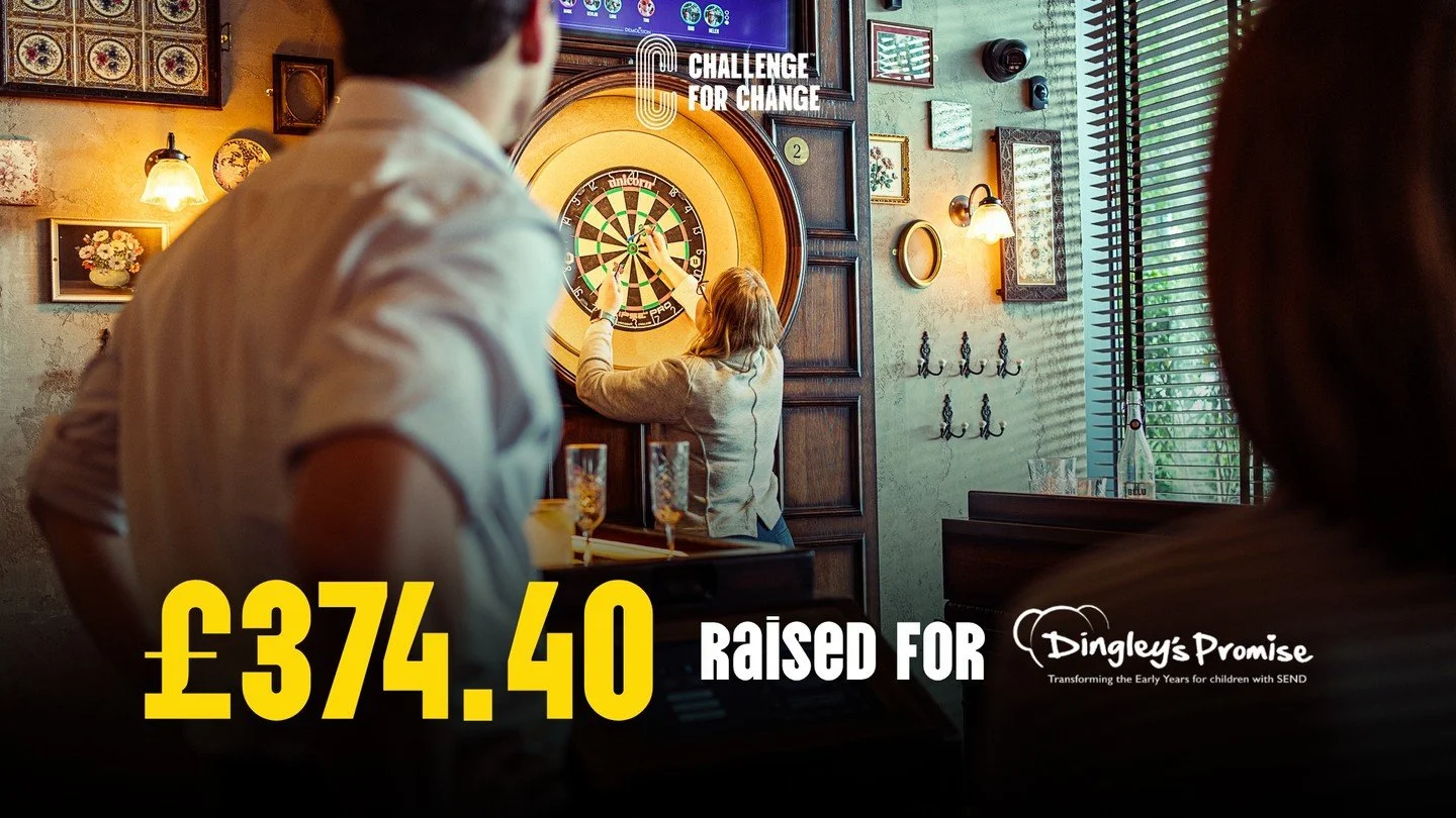 A brilliant example of what Challenge for Change is all about! 🎯💛

A huge thank you to Flight Club Reading for hosting a fantastic fundraising event in support of @dingleyspromise, bringing people together for an evening of darts, plenty of laughs 