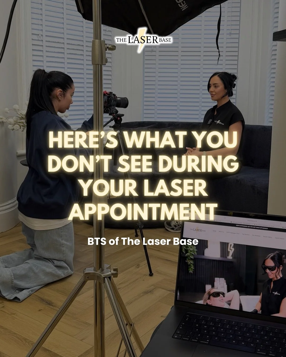 This is what you don&rsquo;t see at your laser appointment&hellip;

It&rsquo;s not always treatment rooms and laser sessions.

Behind the scenes, it looks a bit more like this:

⚡️ Content shoots (a lot of them)
⚡️ VIP visits (yes&hellip; even the fo