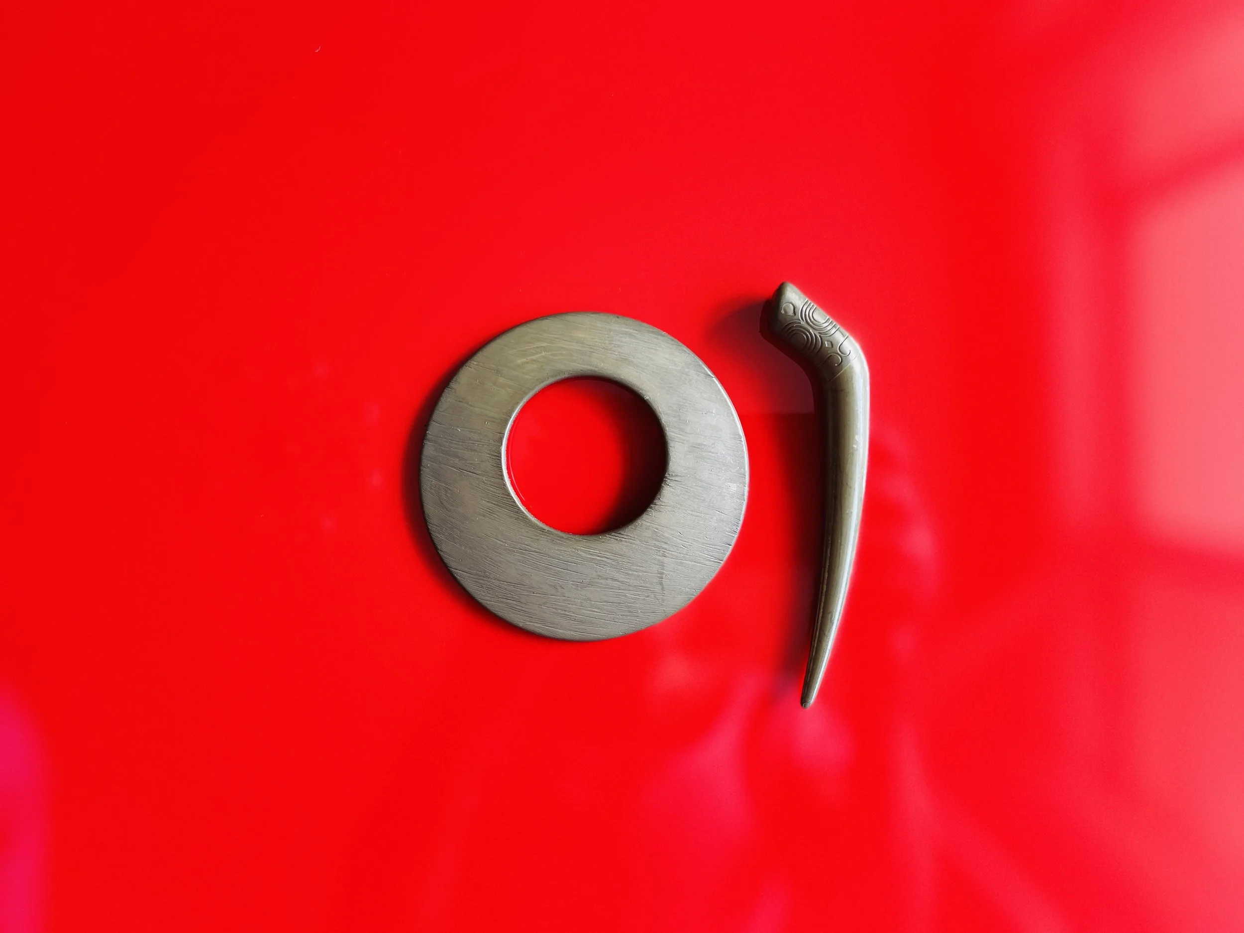 Dark Jade Disk Hair Pin