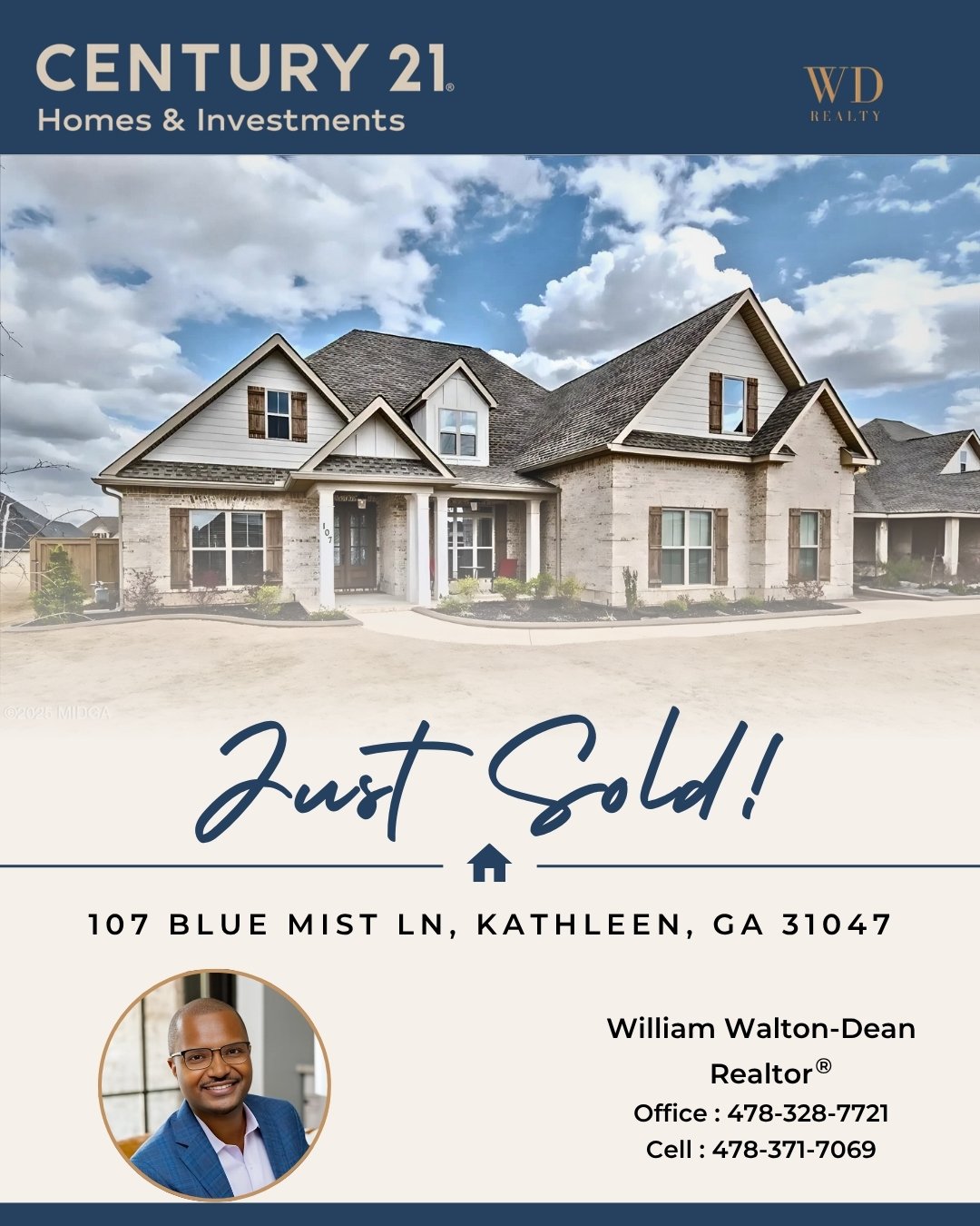 🏡 Just Sold! 🎉
Congratulations to the new homeowners of 107 Blue Mist Ln, Kathleen, GA 31047! 🥳🔑

It was an absolute pleasure representing my buyers in finding their dream home. Wishing them nothing but happiness, new memories, and joyful beginni