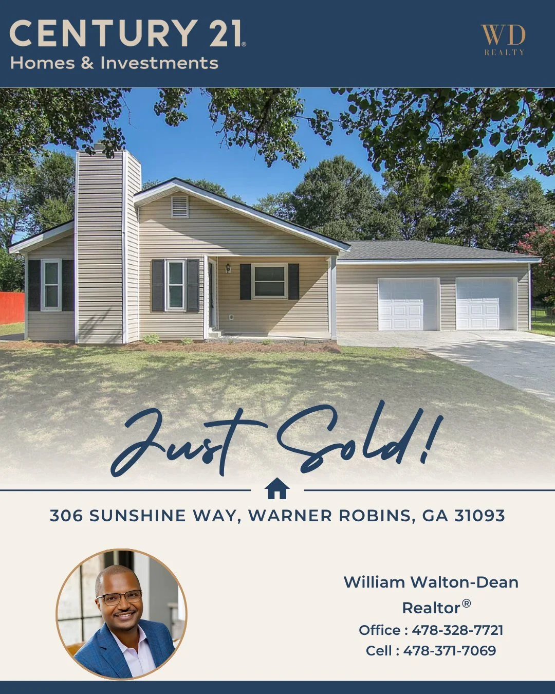 306 Sunshine Way, Warner Robins, GA 31093
Another successful closing for our clients — making dreams come true, one home at a time.
#JustSold #WarnerRobinsRealEstate #GeorgiaHomes #SoldByMark #RealEstateSuccess