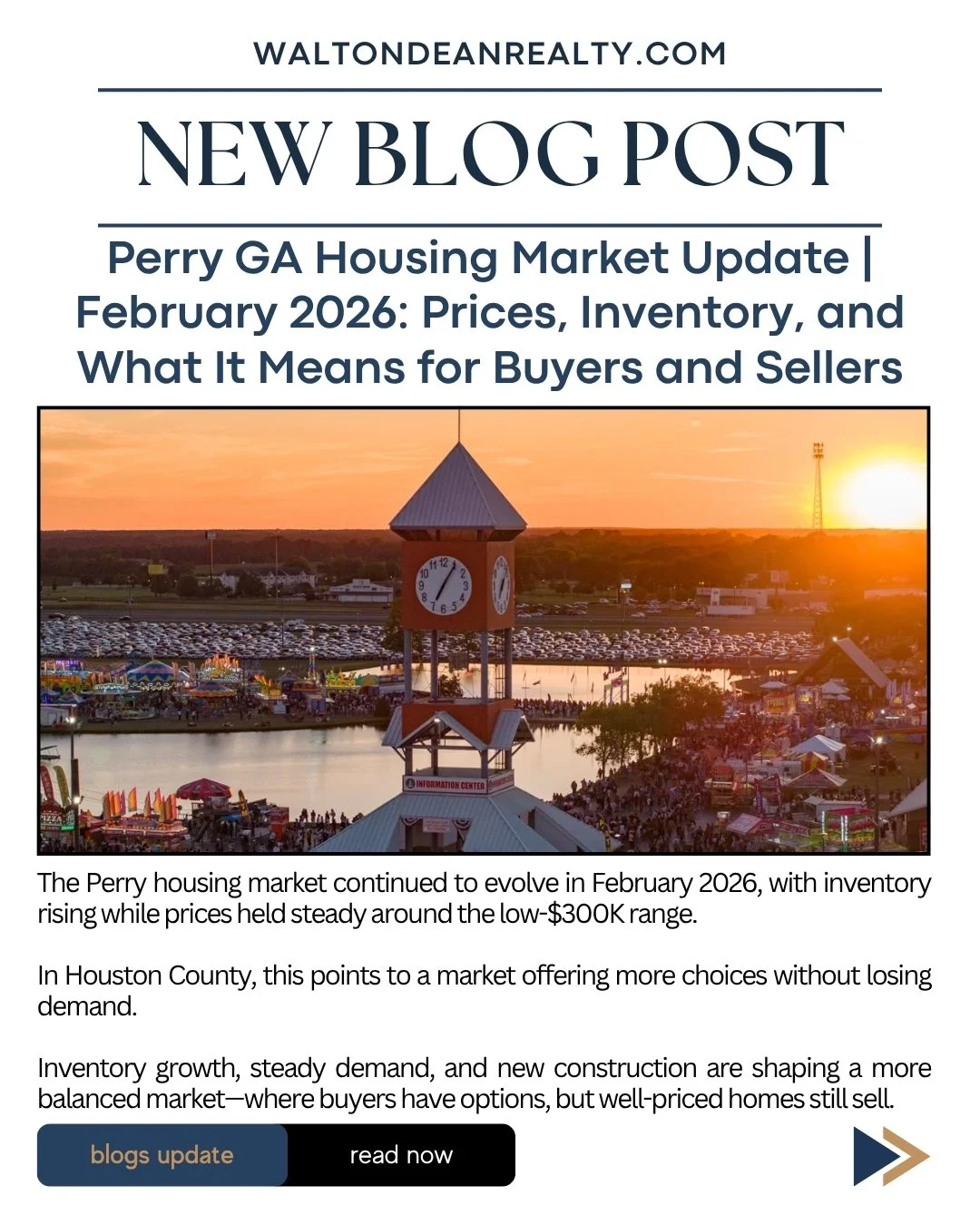 Perry's housing market in February 2026 experienced a positive shift, with rising inventory and steady prices creating a balanced environment for both buyers and sellers. 

The market remains competitive, with buyers having more options while still n