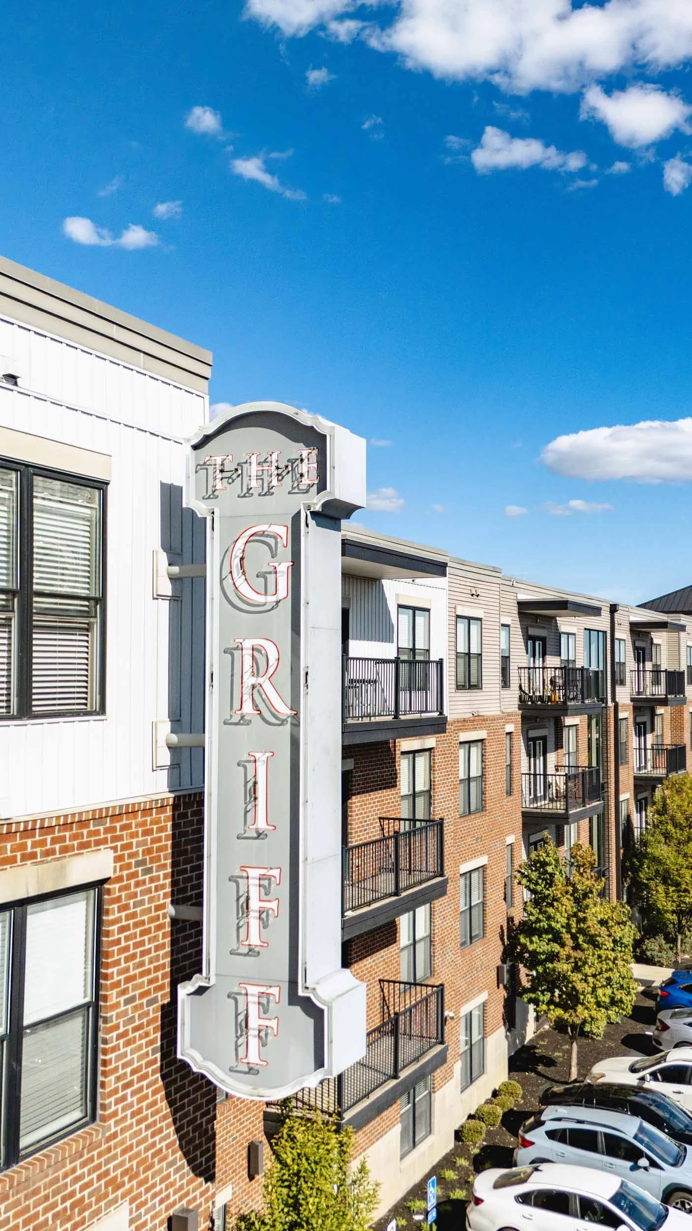 The Griff | Off-Campus Apartments in Columbus, OH near OSU | Building Sign