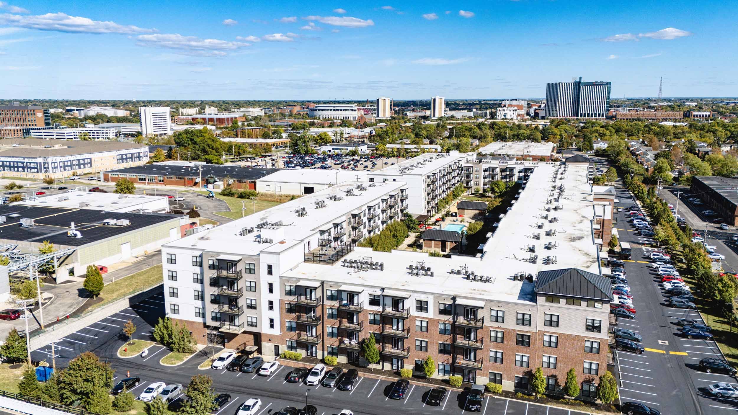 The Griff | Off-Campus Apartments in Columbus, OH near OSU | Aerial of Community