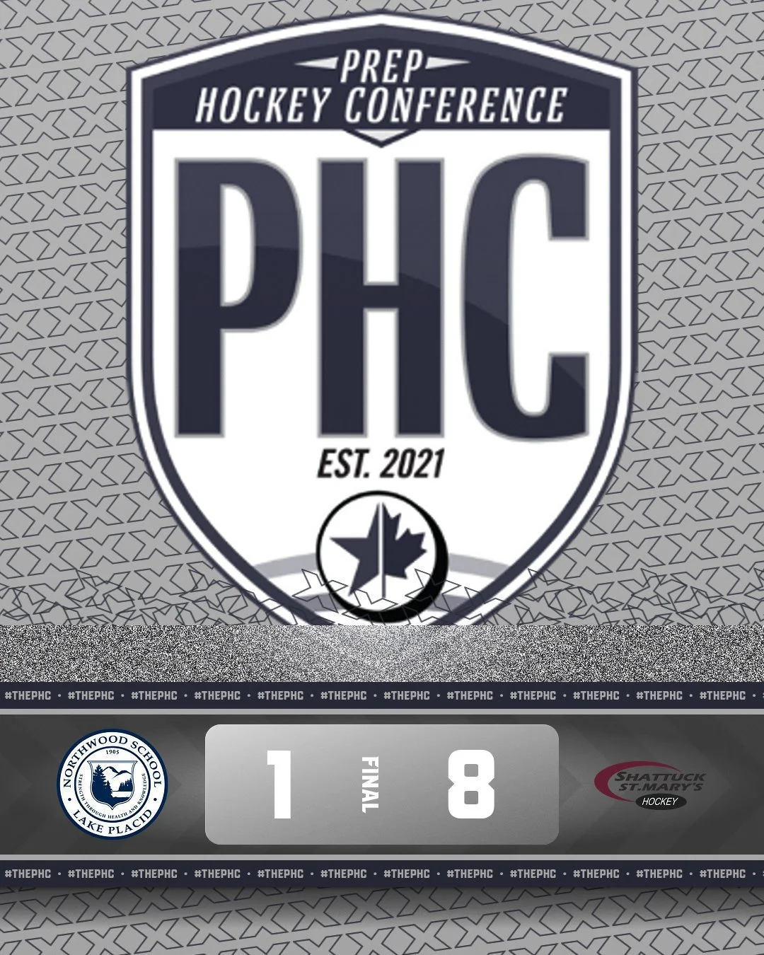 Final from La Brier Family Arena. @shattuckstmaryshockey takes it 8-1 over @northwood.boyshockey #thePHC
Box Score: https://gamesheetstats.com/seasons/10610/games/236427