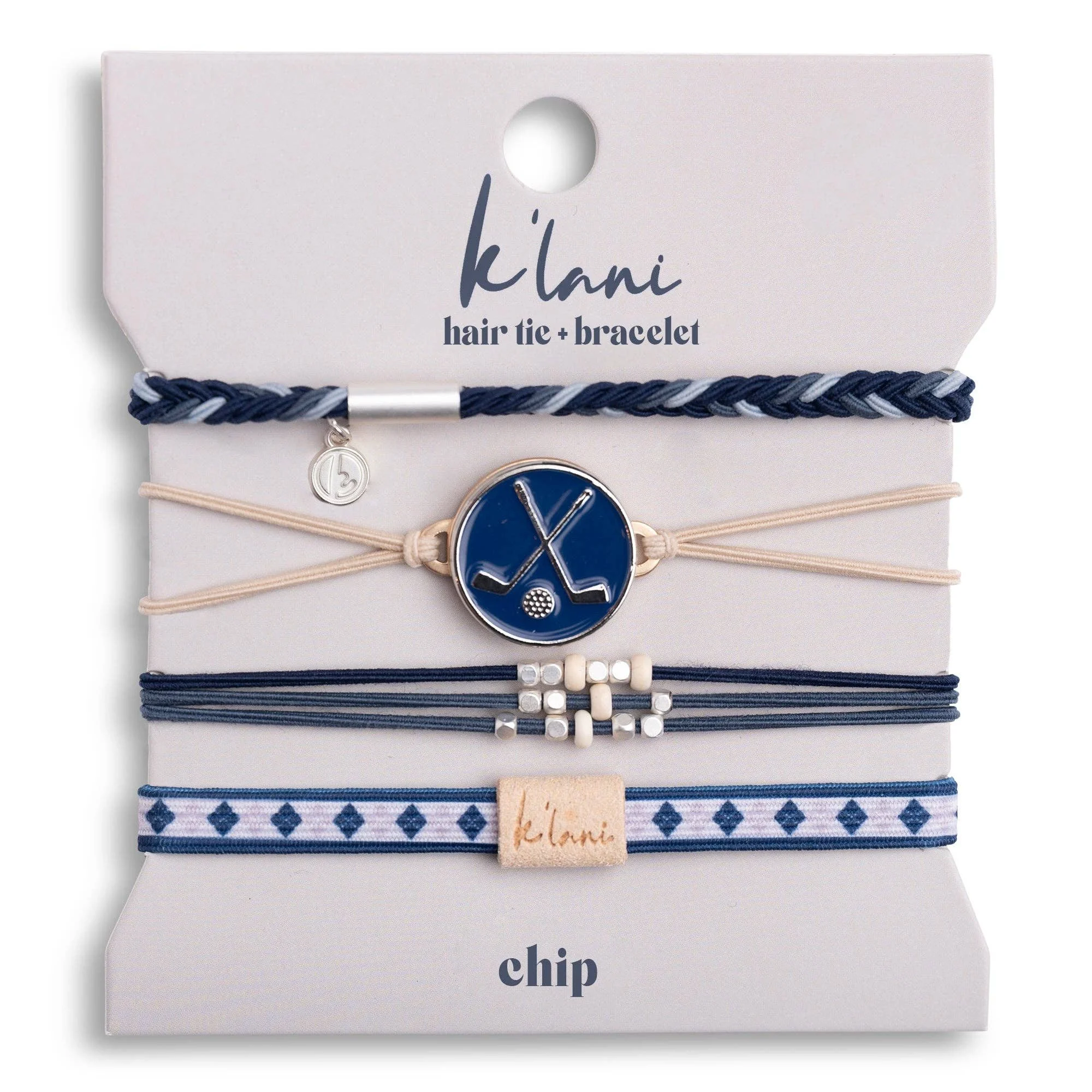 K’Lani Chip Hair Tie Bracelets with Removable Ball Marker