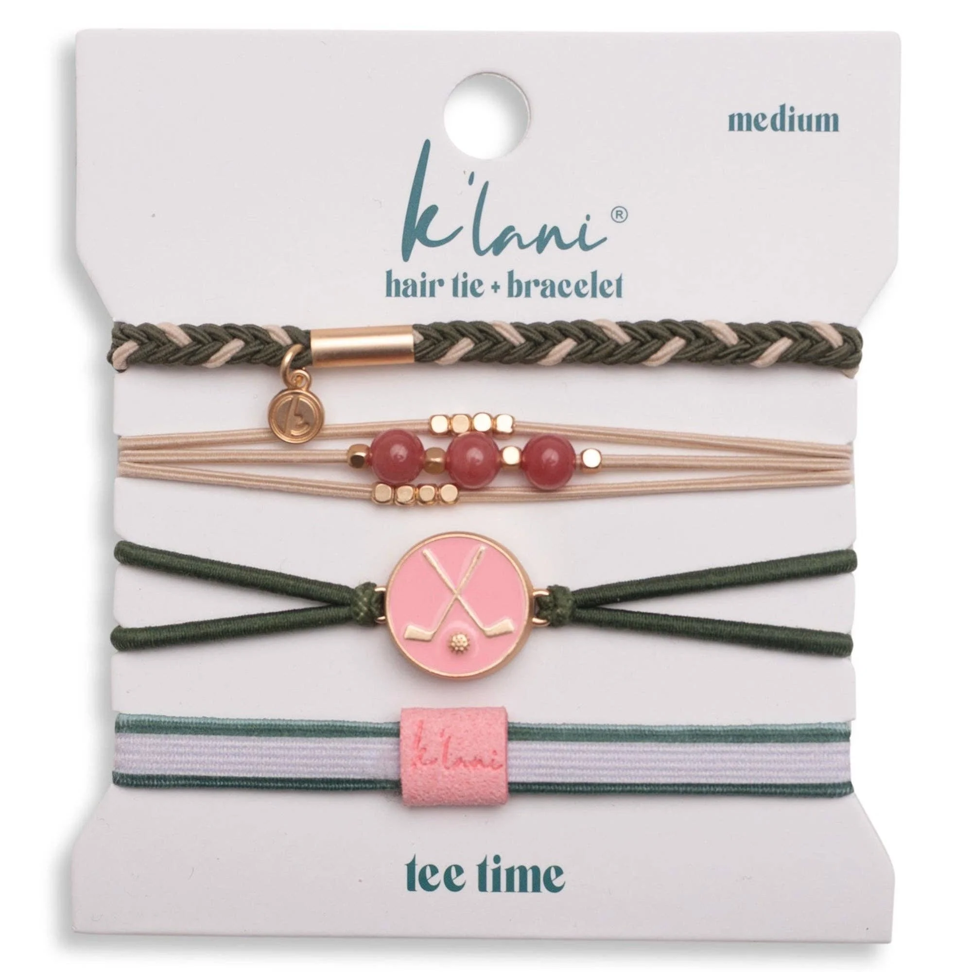 K’Lani Tee Time Hair Tie Bracelets with Removable Ball Marker