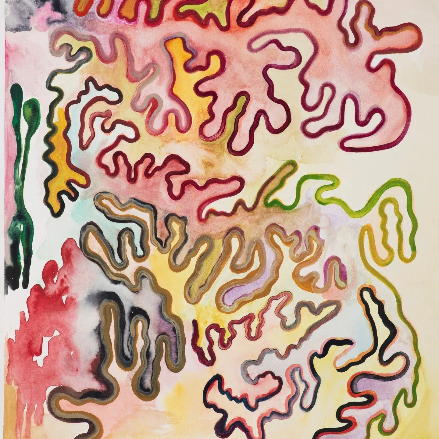 Dernier rescap&eacute; d'une s&eacute;rie d'aquarelles sur papier format raisin 50 x 65cm. Je le trouvais un peu brouillon... puis je me suis rappel&eacute;e que le brouillon des un-es fait souvent le bonheur des autres, alors je vous le sers tel que